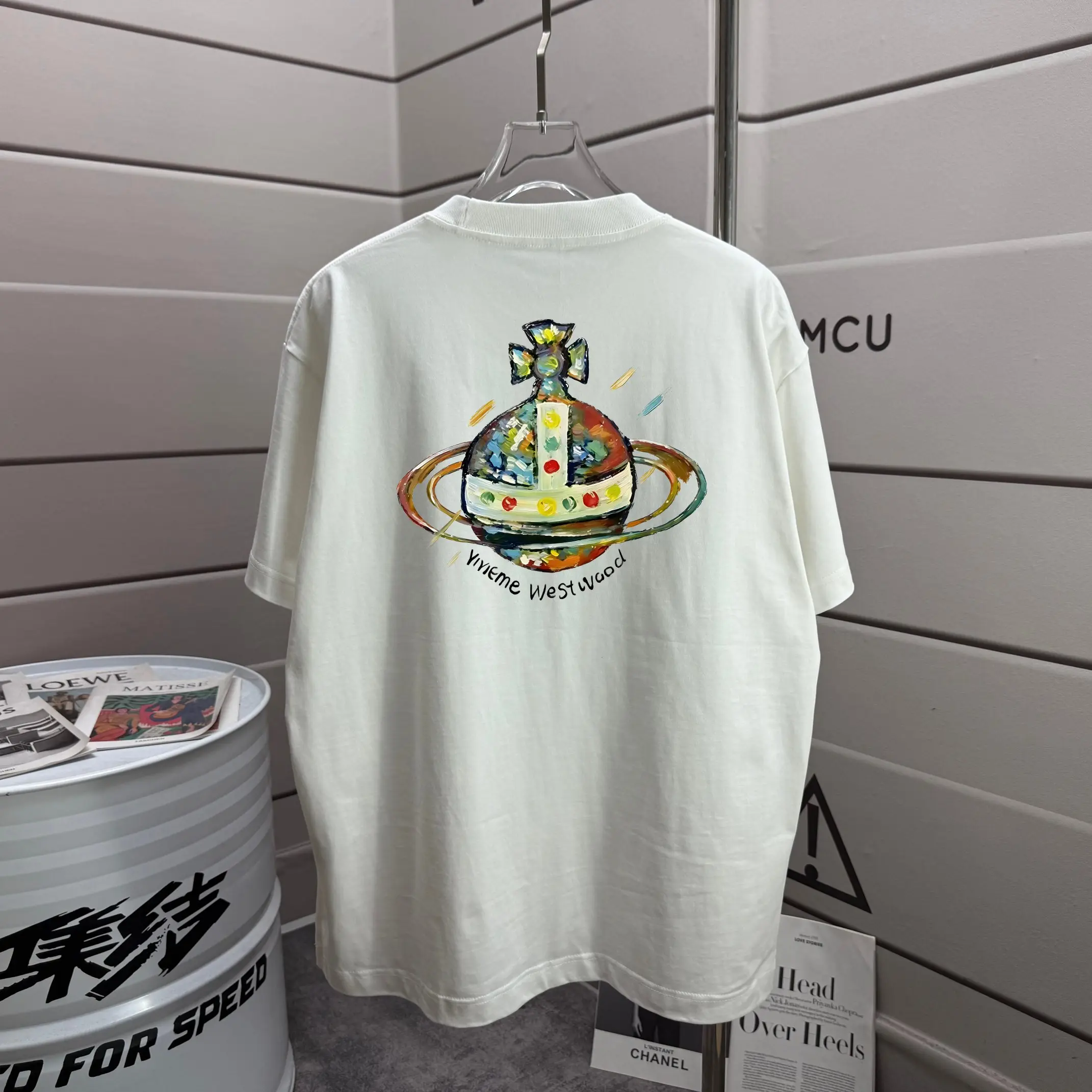 Orb Graphic Print Cotton T-Shirt D13012189