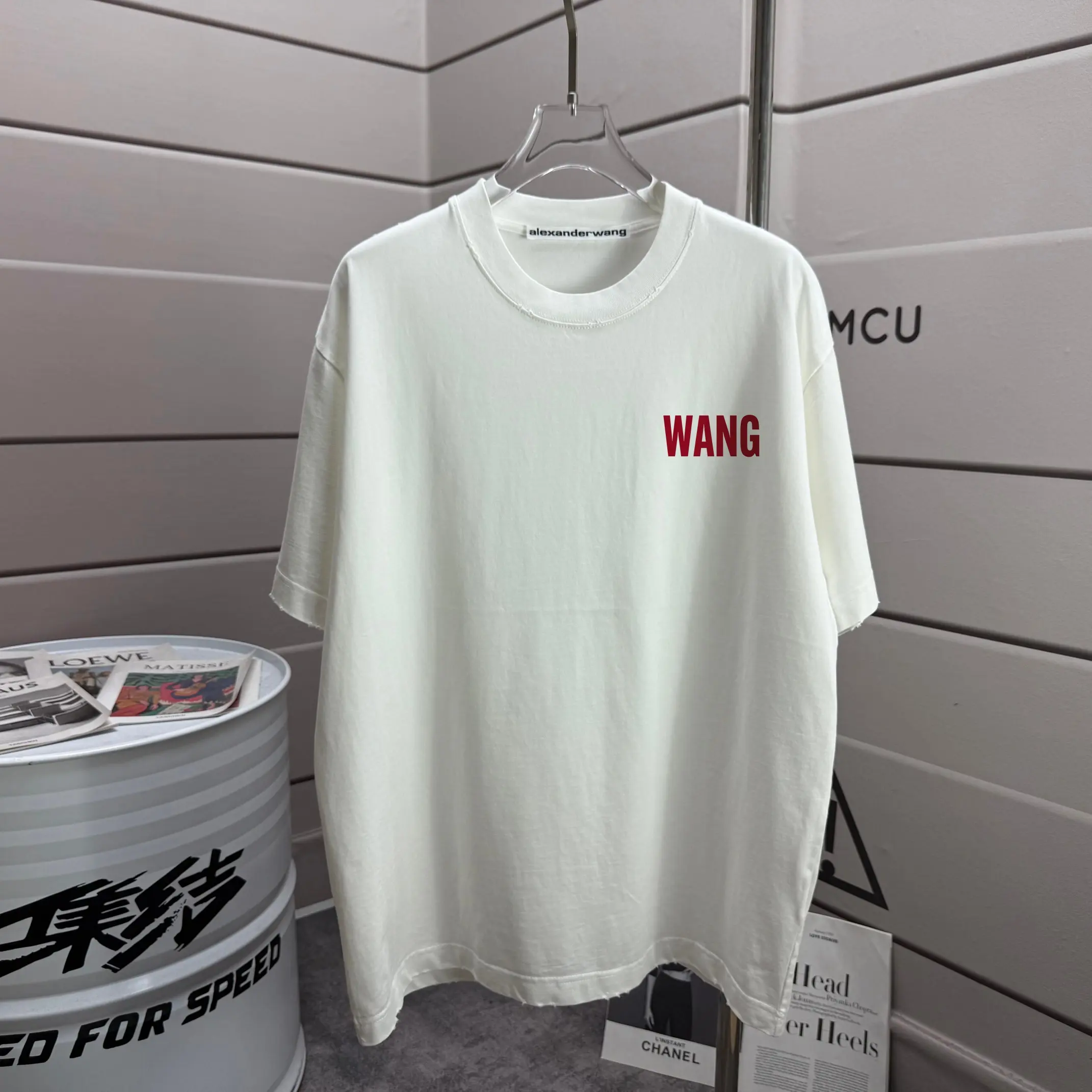 Distressed Logo Cotton T-Shirt D14012149