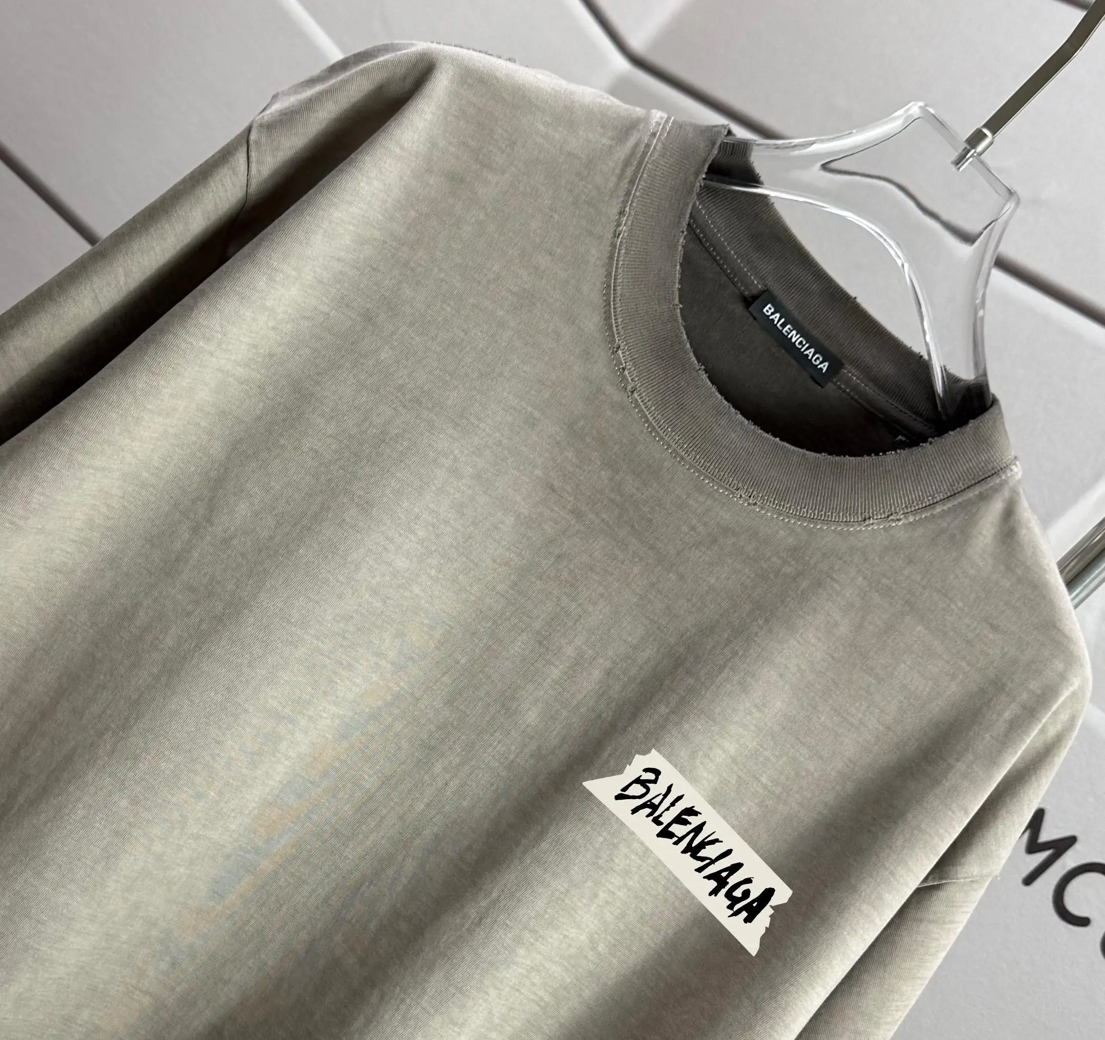 Logo-Print Distressed Washed Cotton T-Shirt D14015194 — view 3