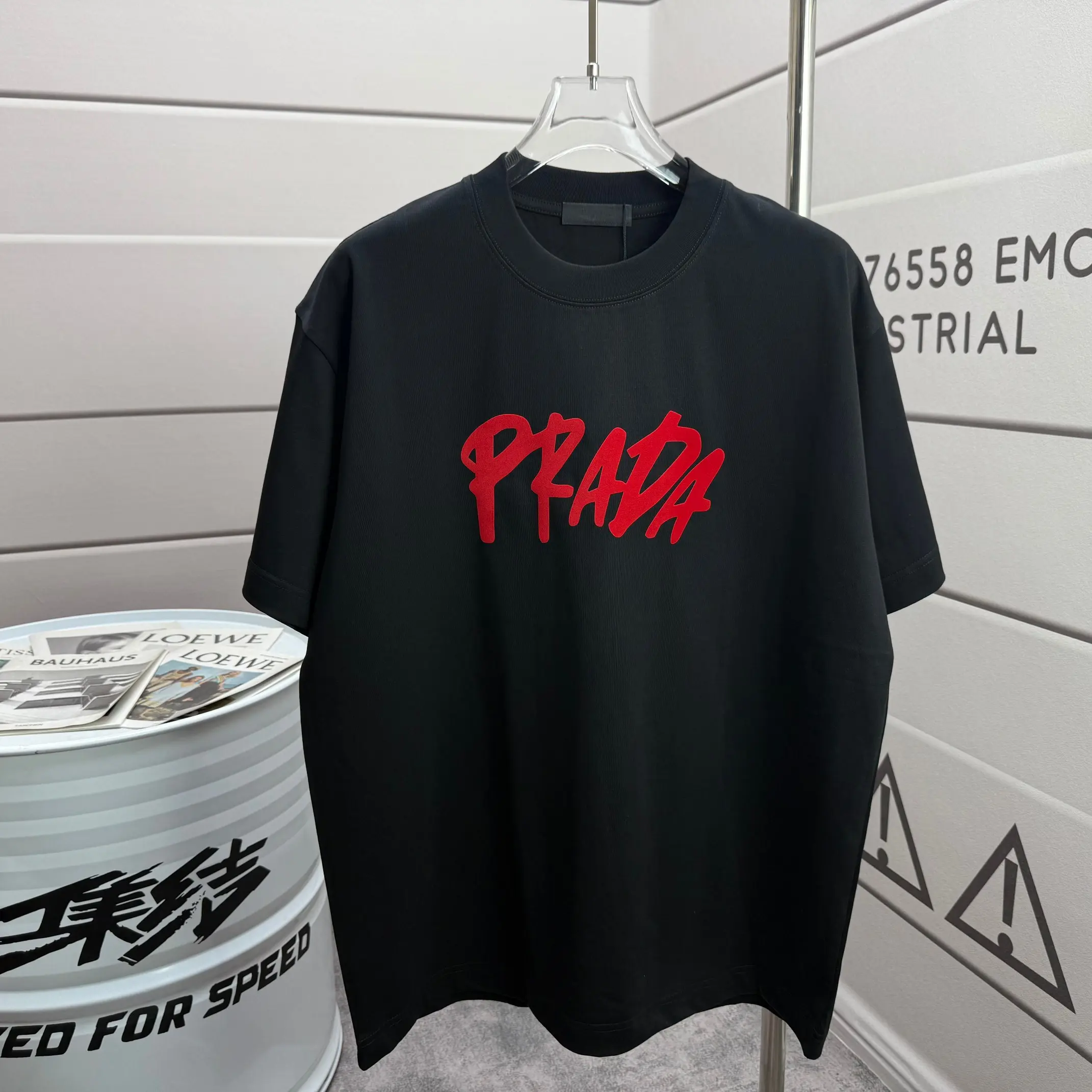 Logo-Flocked Cotton Jersey T-Shirt D14012137
