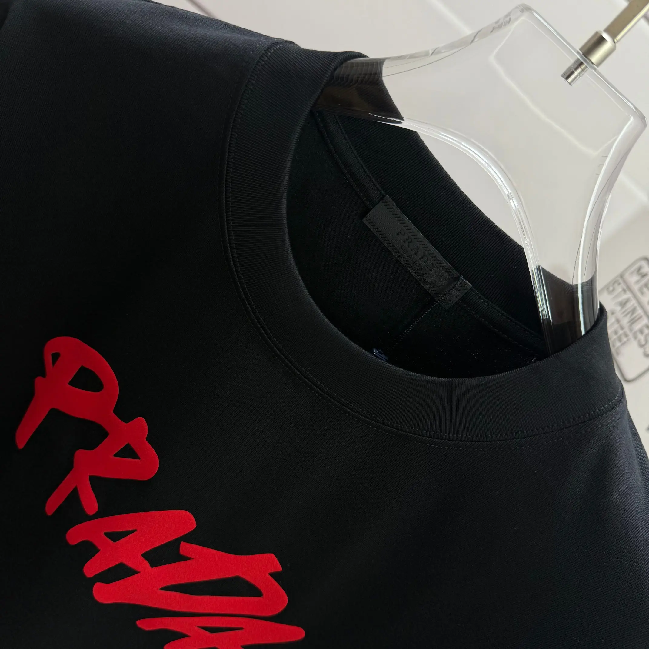 Logo-Flocked Cotton Jersey T-Shirt D14012137 — view 3