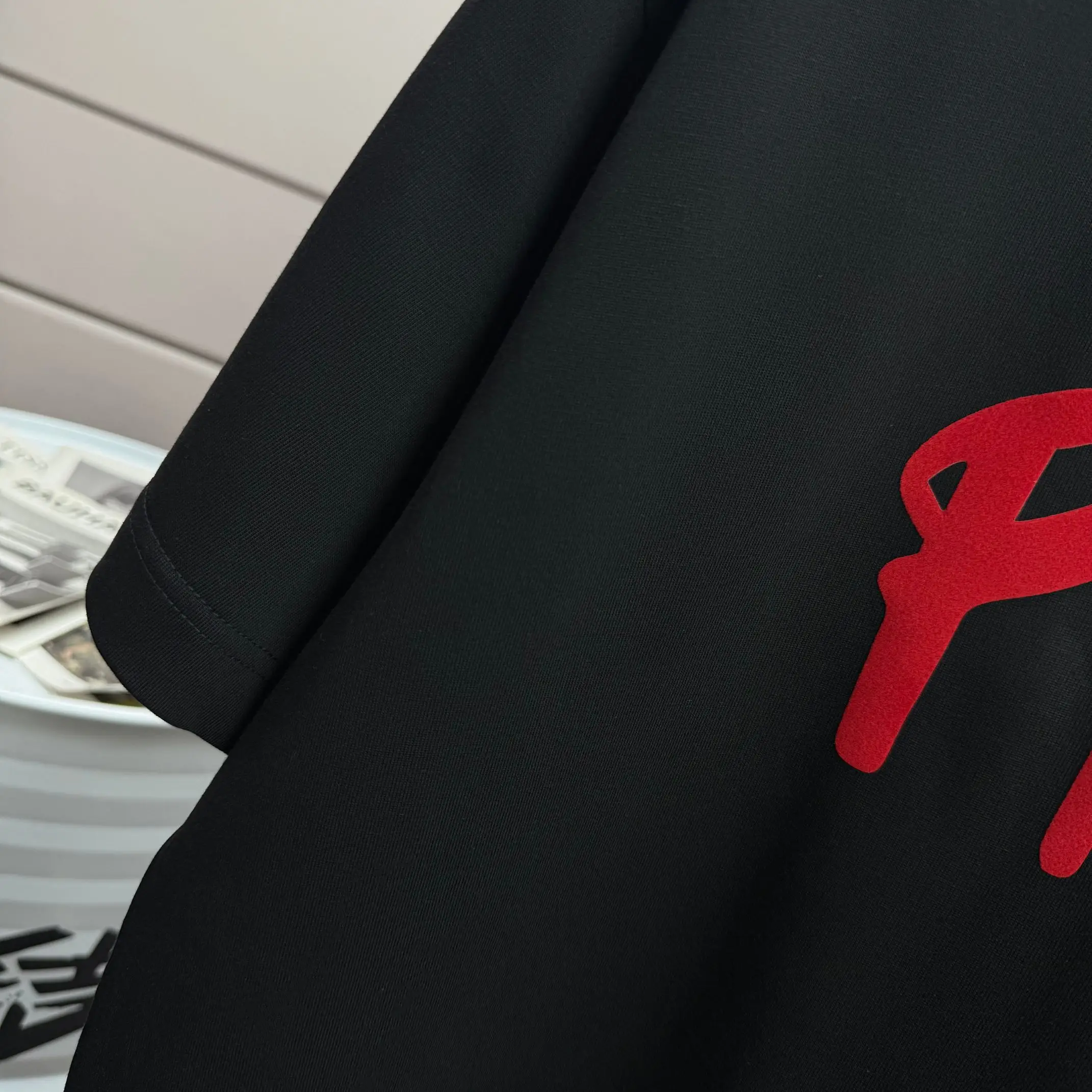 Logo-Flocked Cotton Jersey T-Shirt D14012137 — view 4