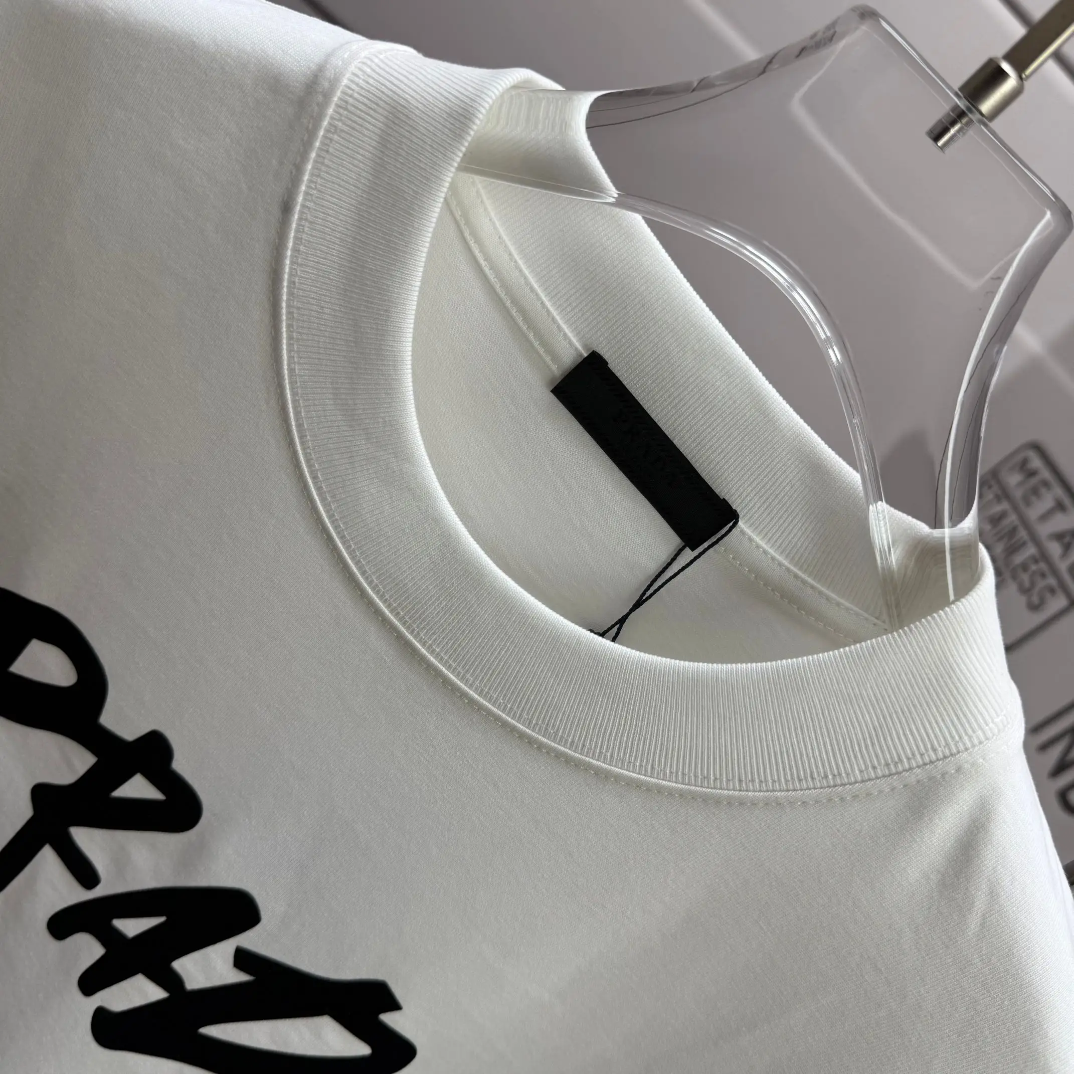 Logo Flocked Cotton Jersey T-Shirt D14012136 — view 3