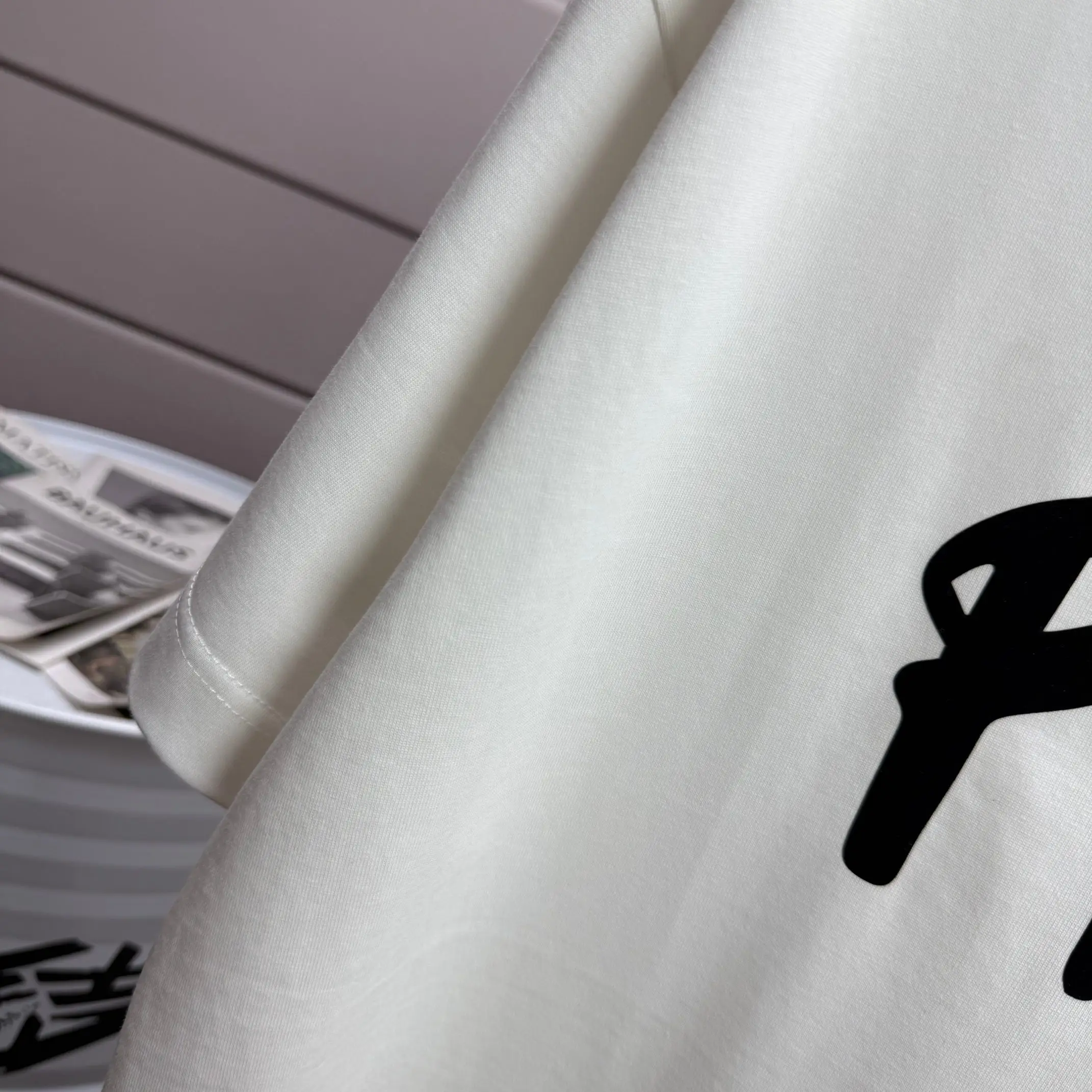 Logo Flocked Cotton Jersey T-Shirt D14012136 — view 4