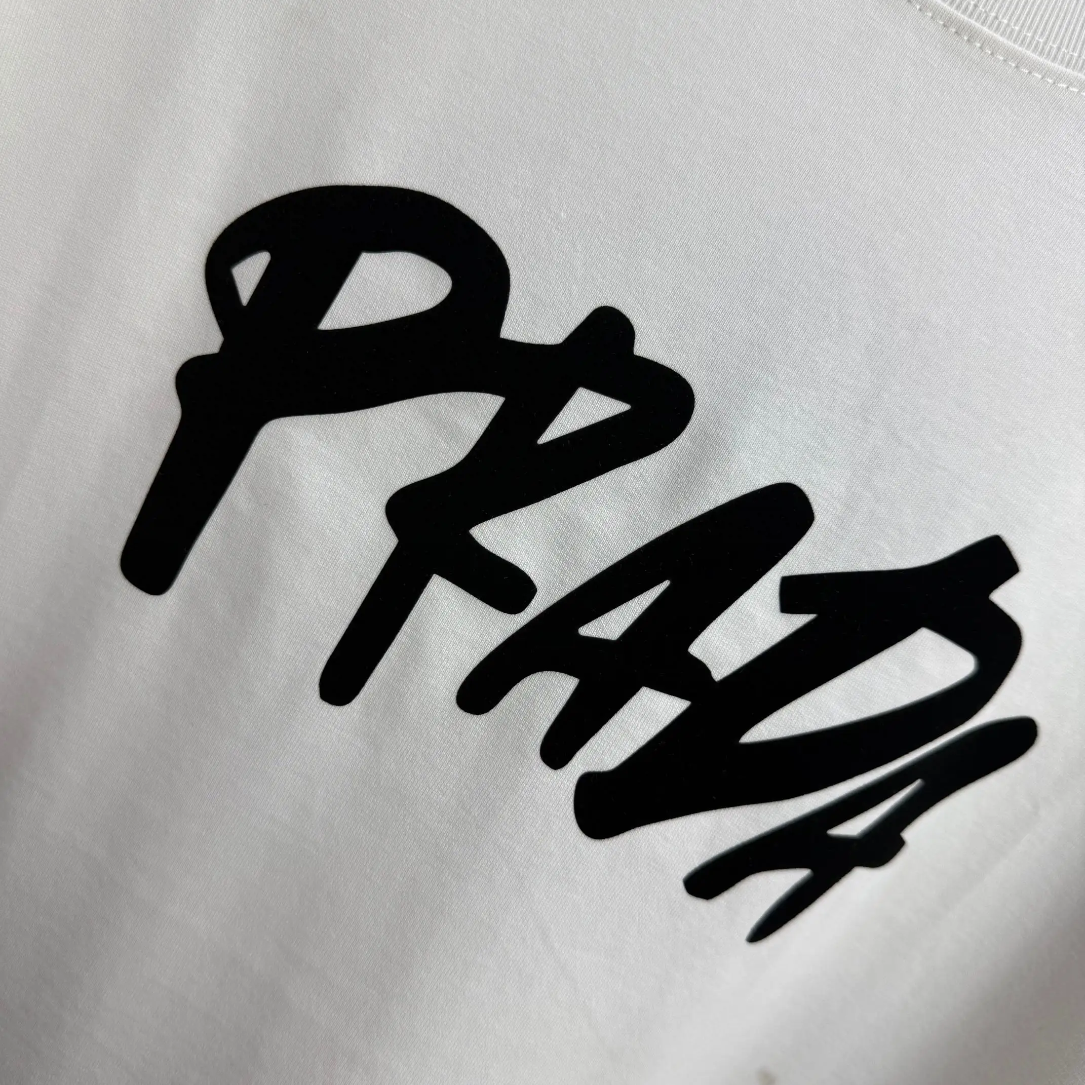Logo Flocked Cotton Jersey T-Shirt D14012136 — view 5
