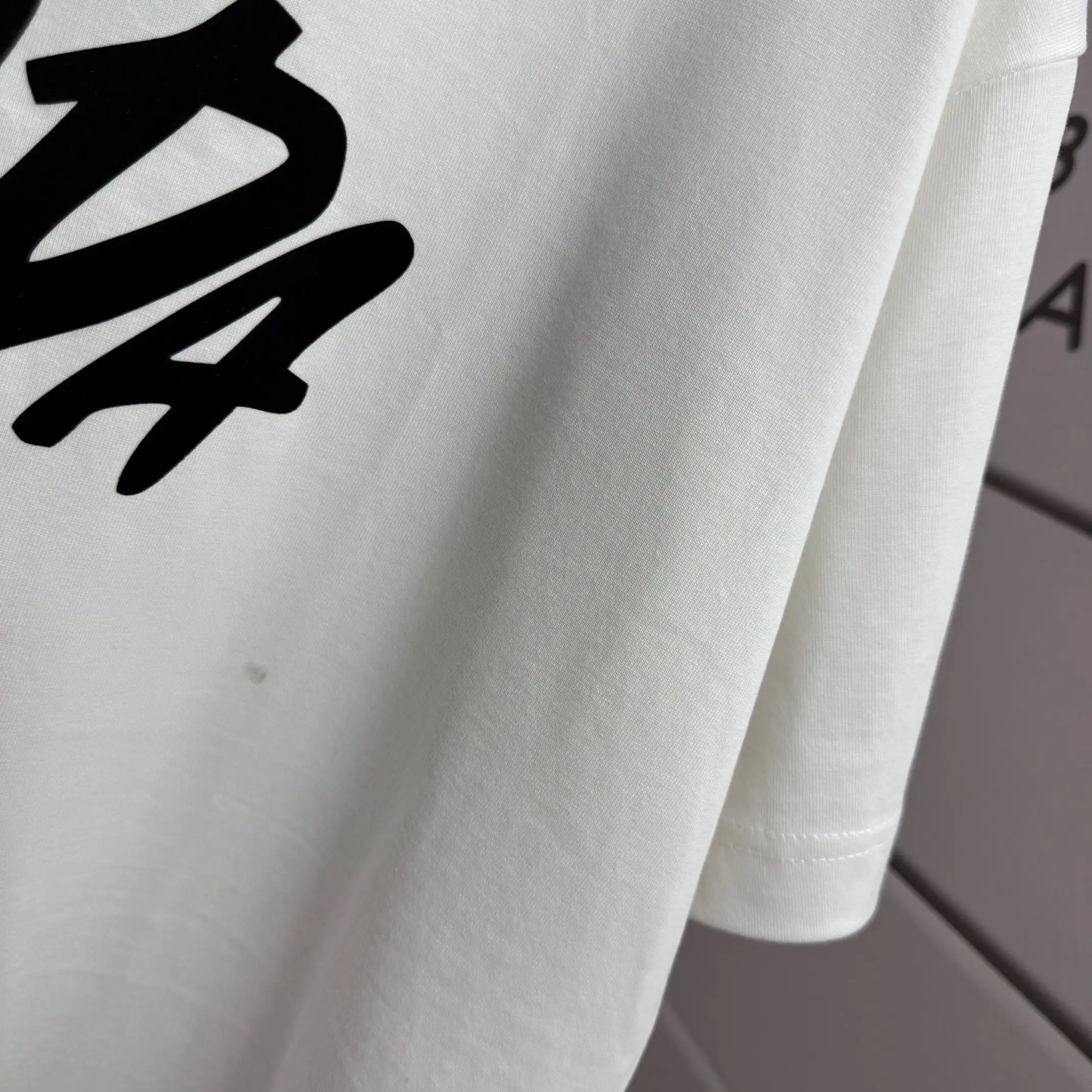 Logo Flocked Cotton Jersey T-Shirt D14012136 — view 6