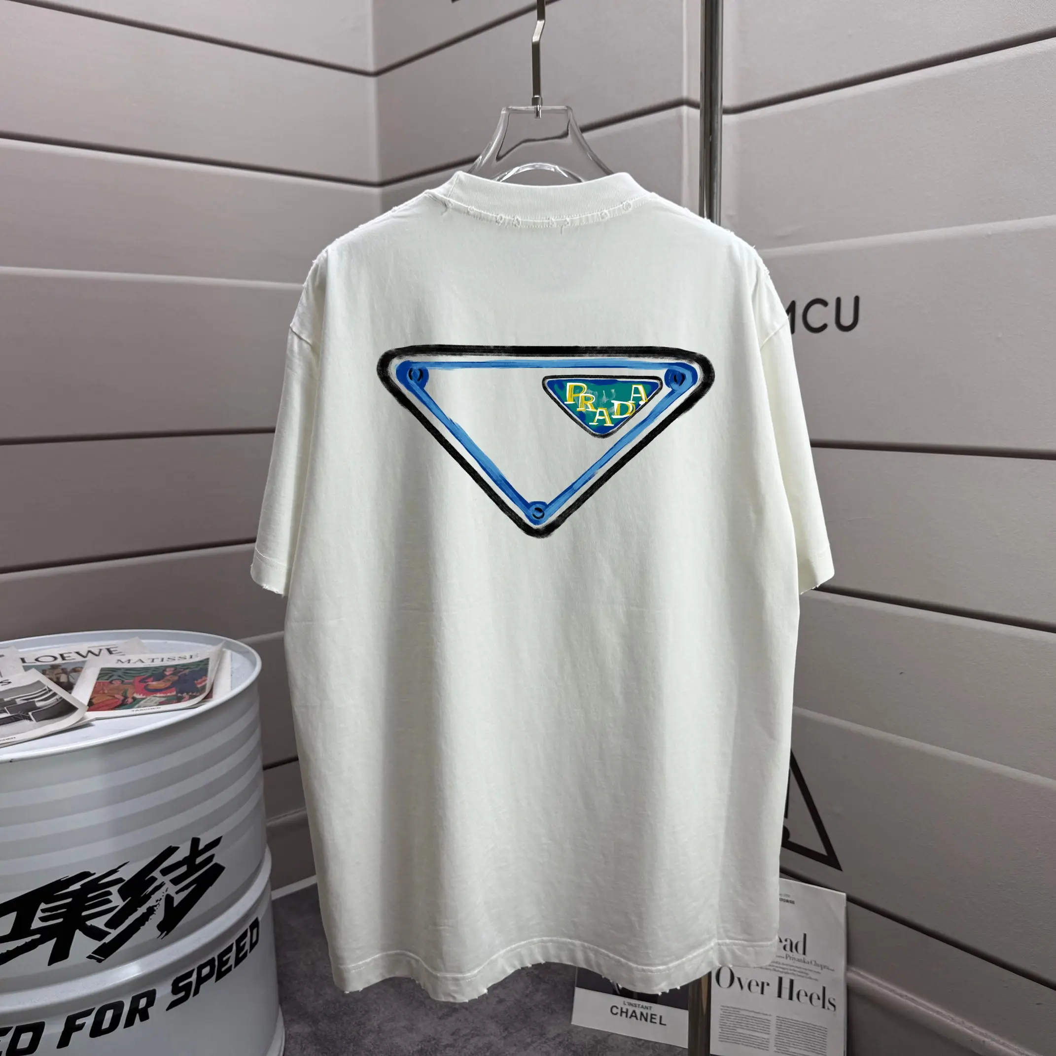 Logo Graphic Distressed Cotton T-Shirt D14015188