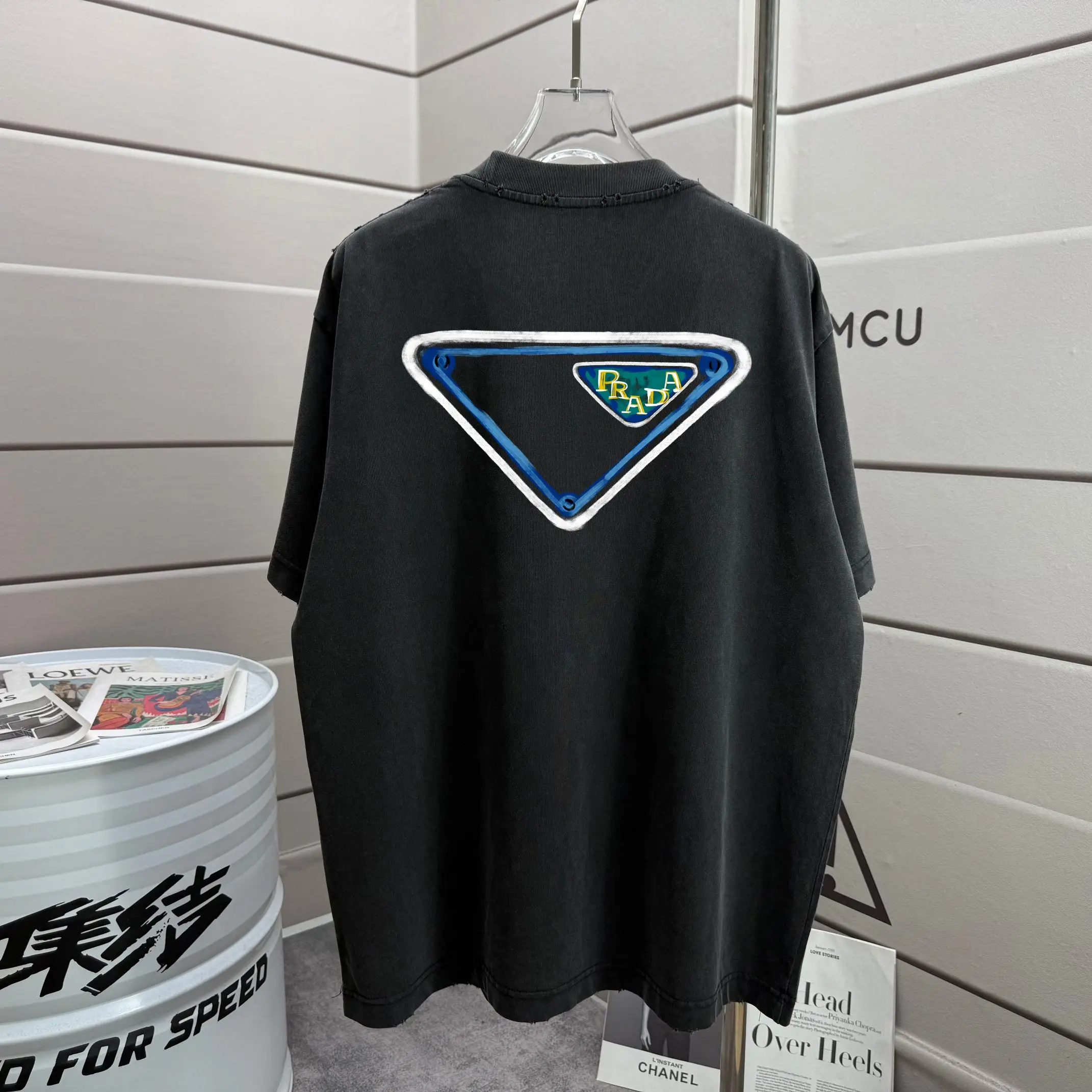 Logo Graphic Washed Cotton T-Shirt D14015187