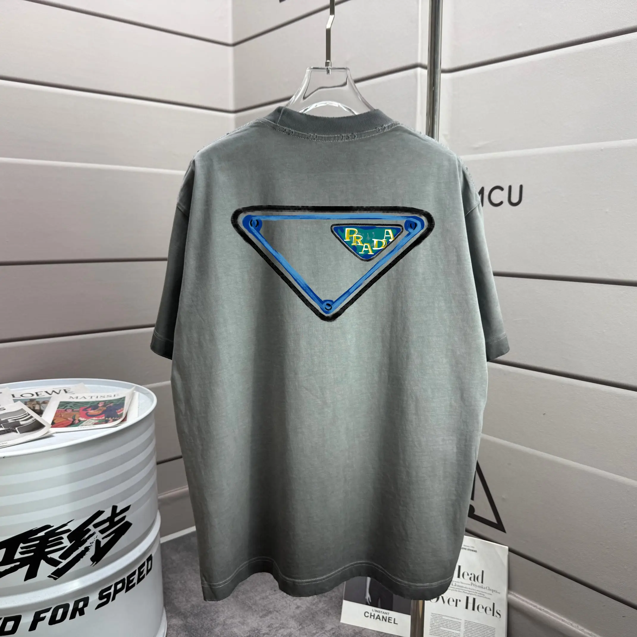 Logo Graphic Washed Cotton T-Shirt D14015189