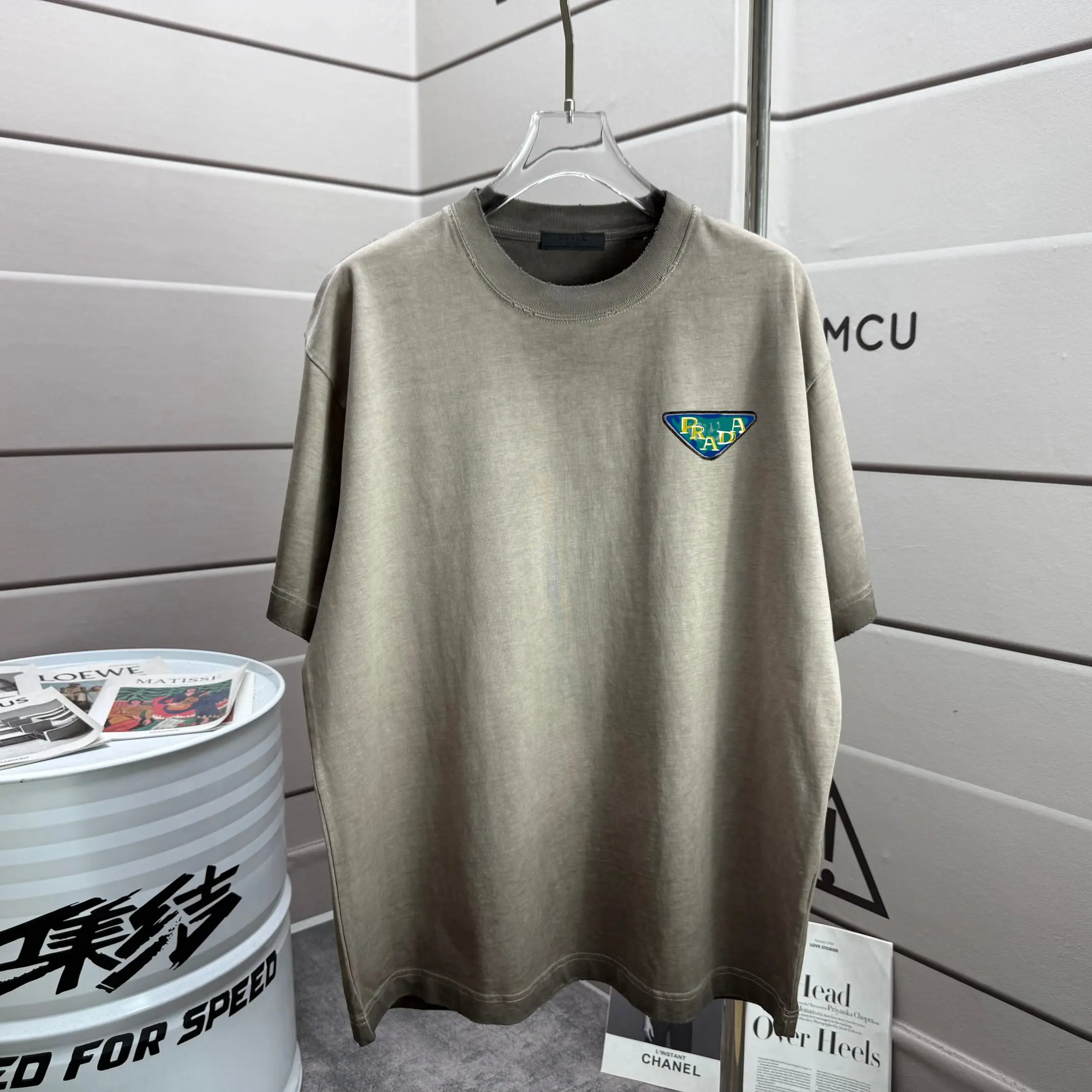 Distressed Logo-Print Cotton T-Shirt D14015190 — view 2