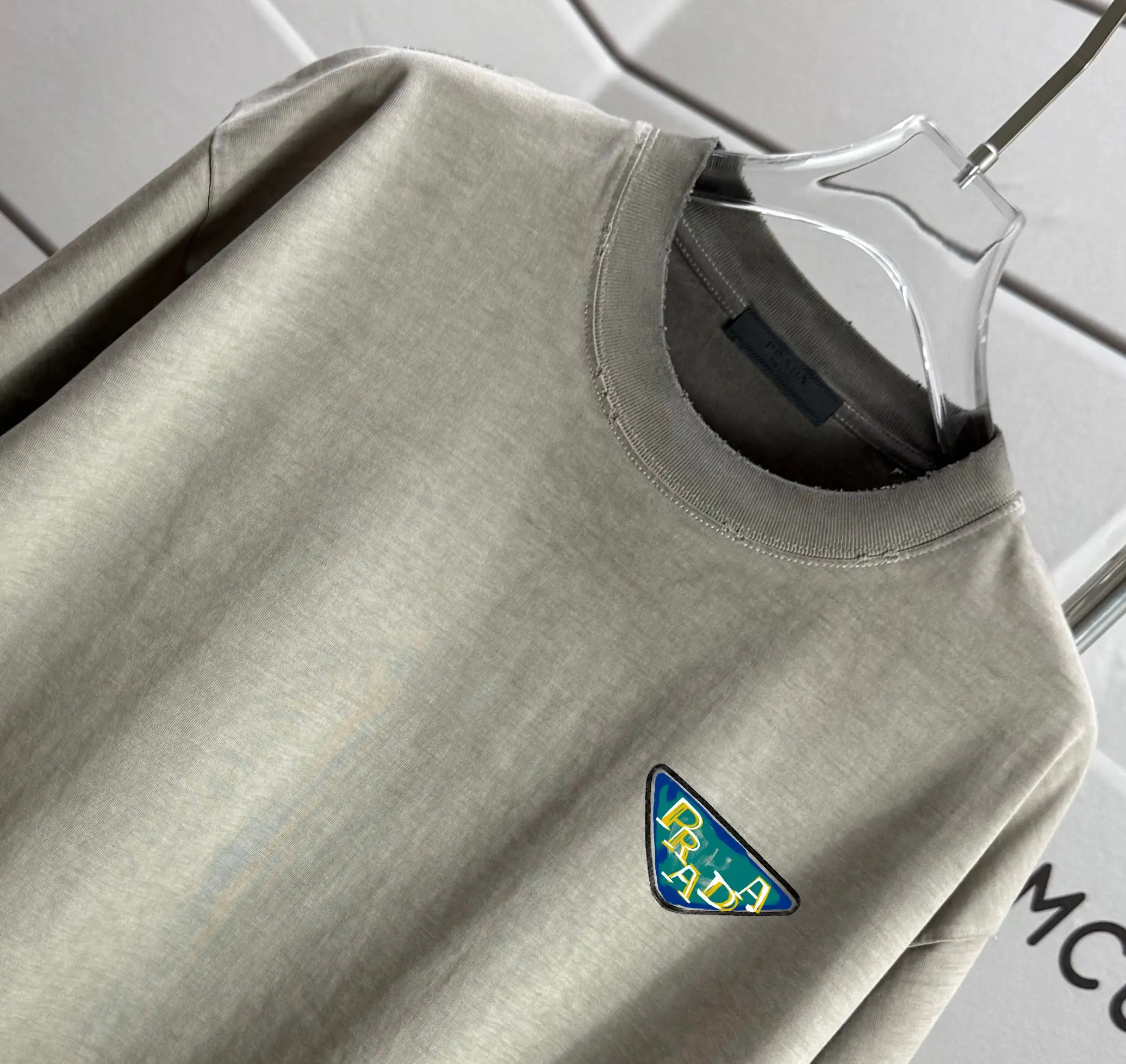 Distressed Logo-Print Cotton T-Shirt D14015190 — view 3