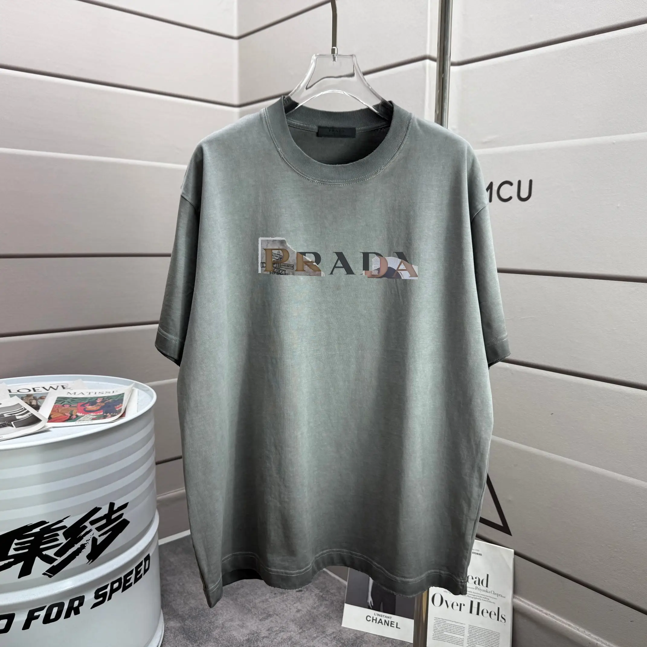 Logo Print Washed Cotton T-Shirt D14015164
