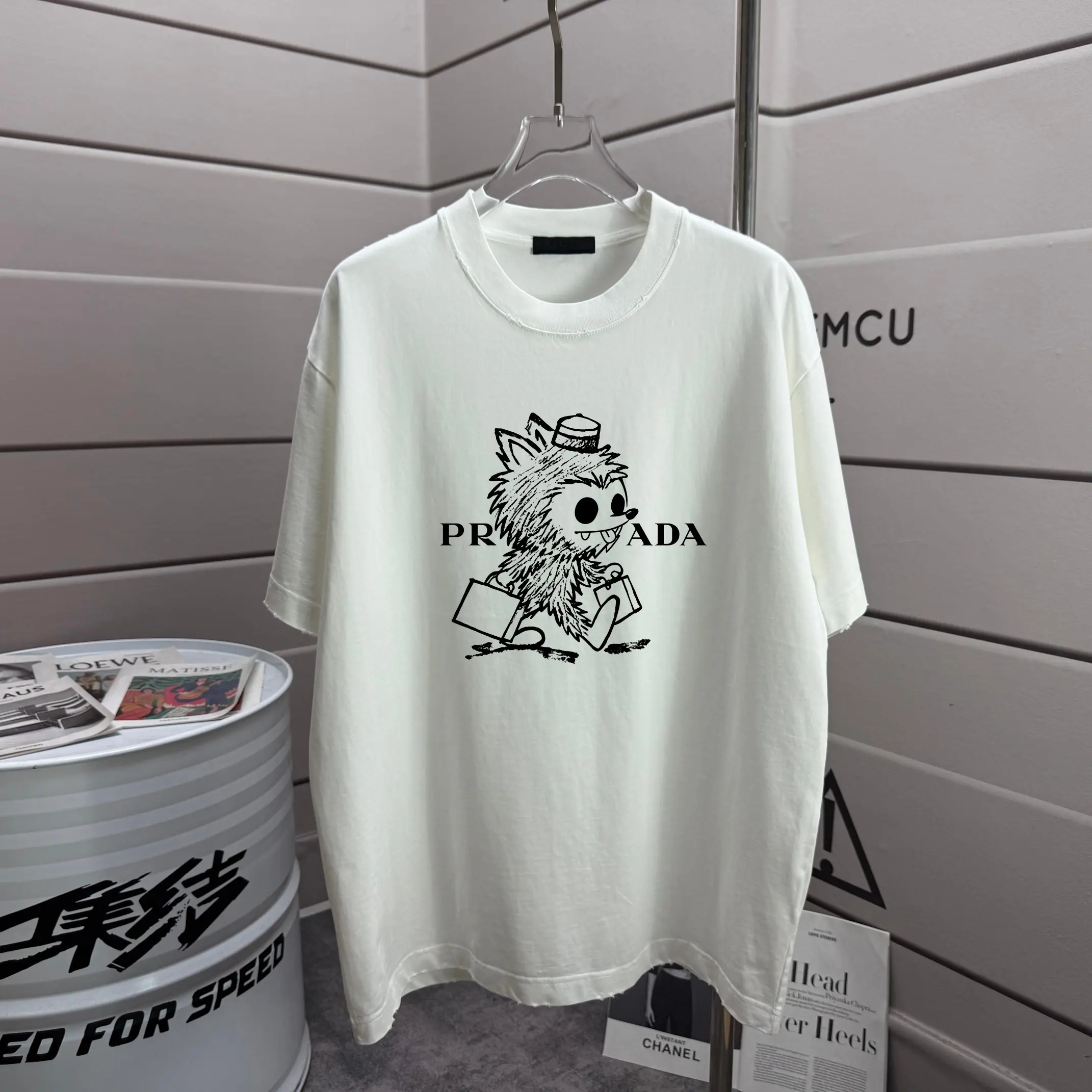 Graphic Character Logo Cotton T-Shirt D14012157