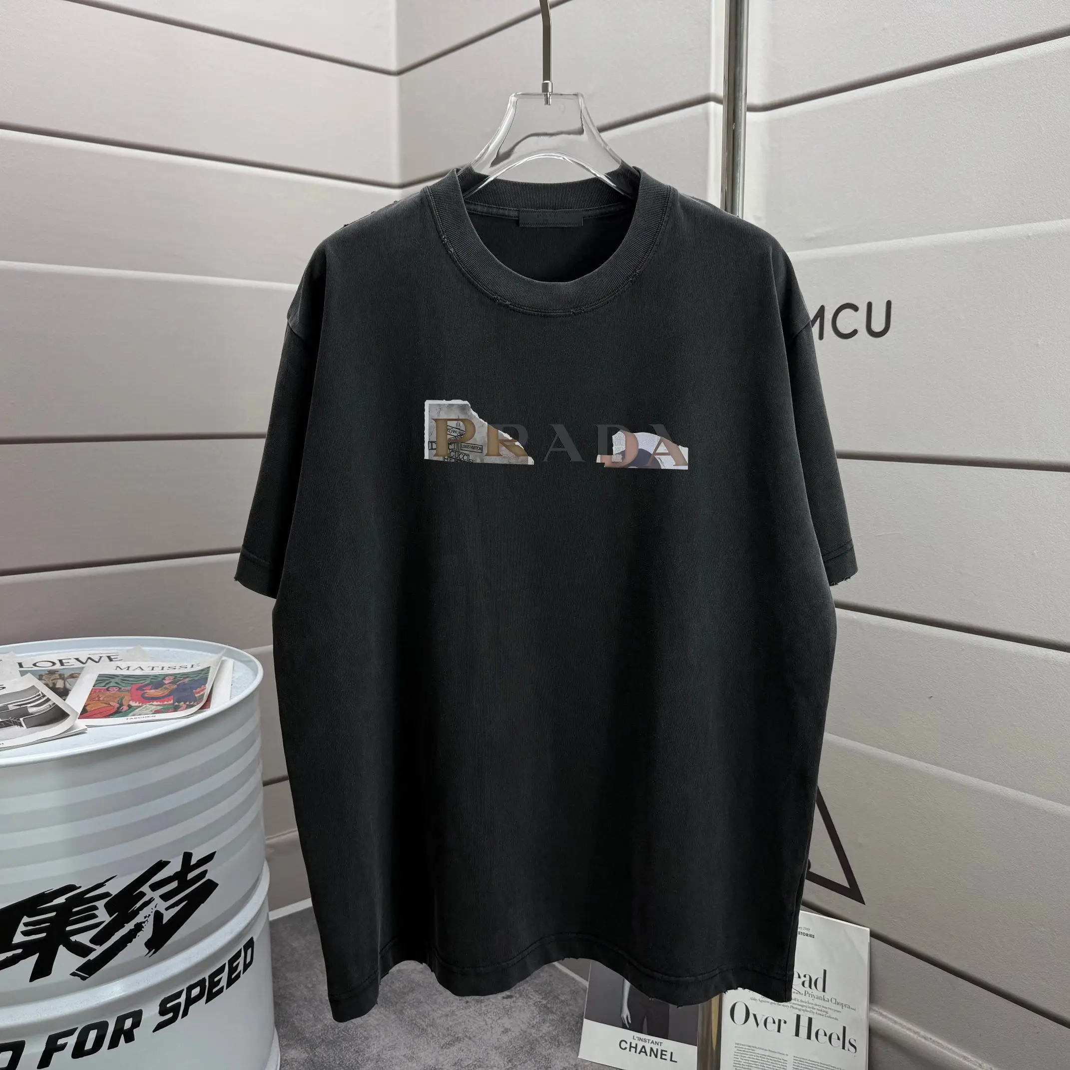 Logo Graphic Washed Cotton T-Shirt D14015163