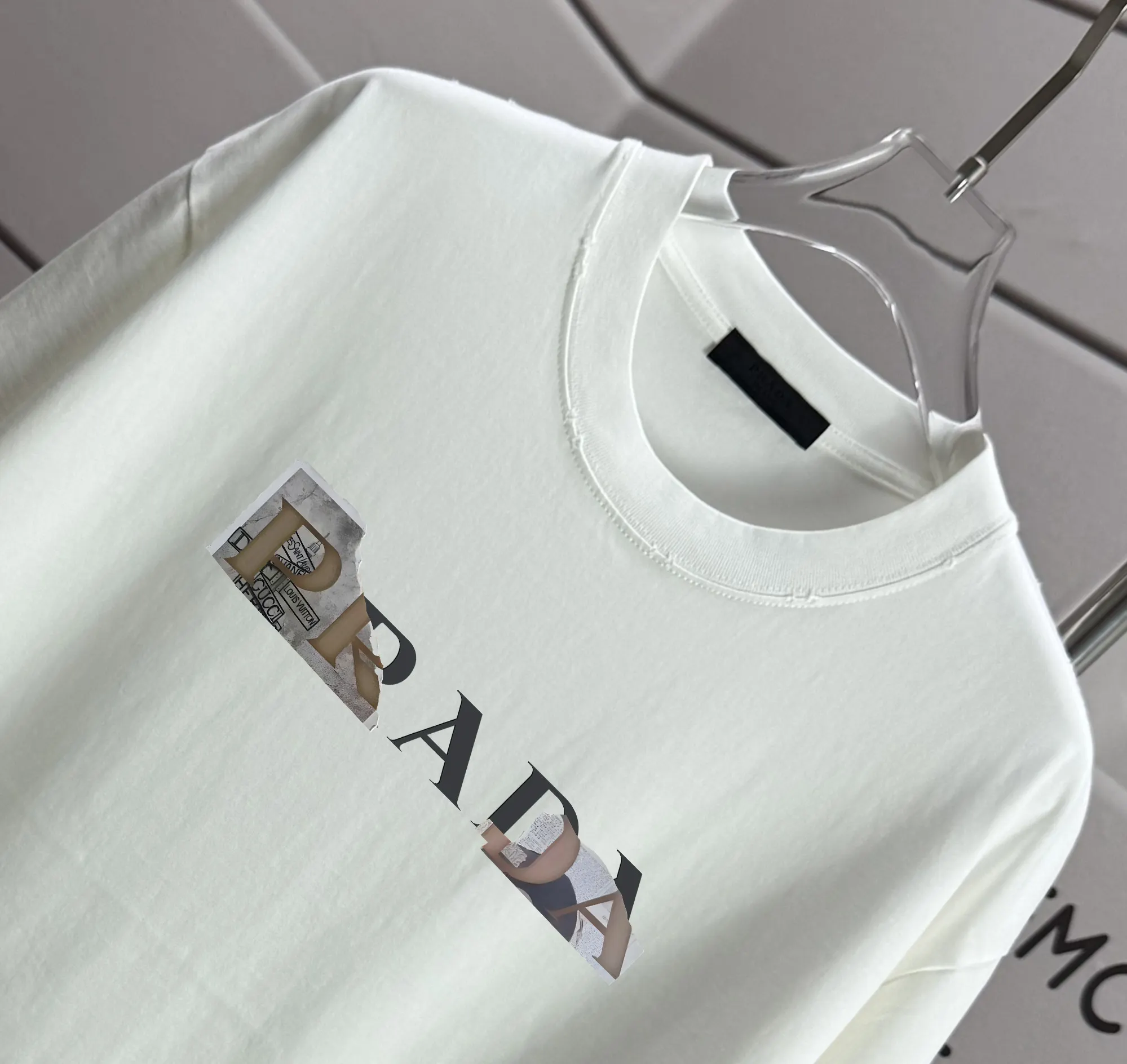 Logo Print Distressed Cotton T-Shirt D14015162 — view 3