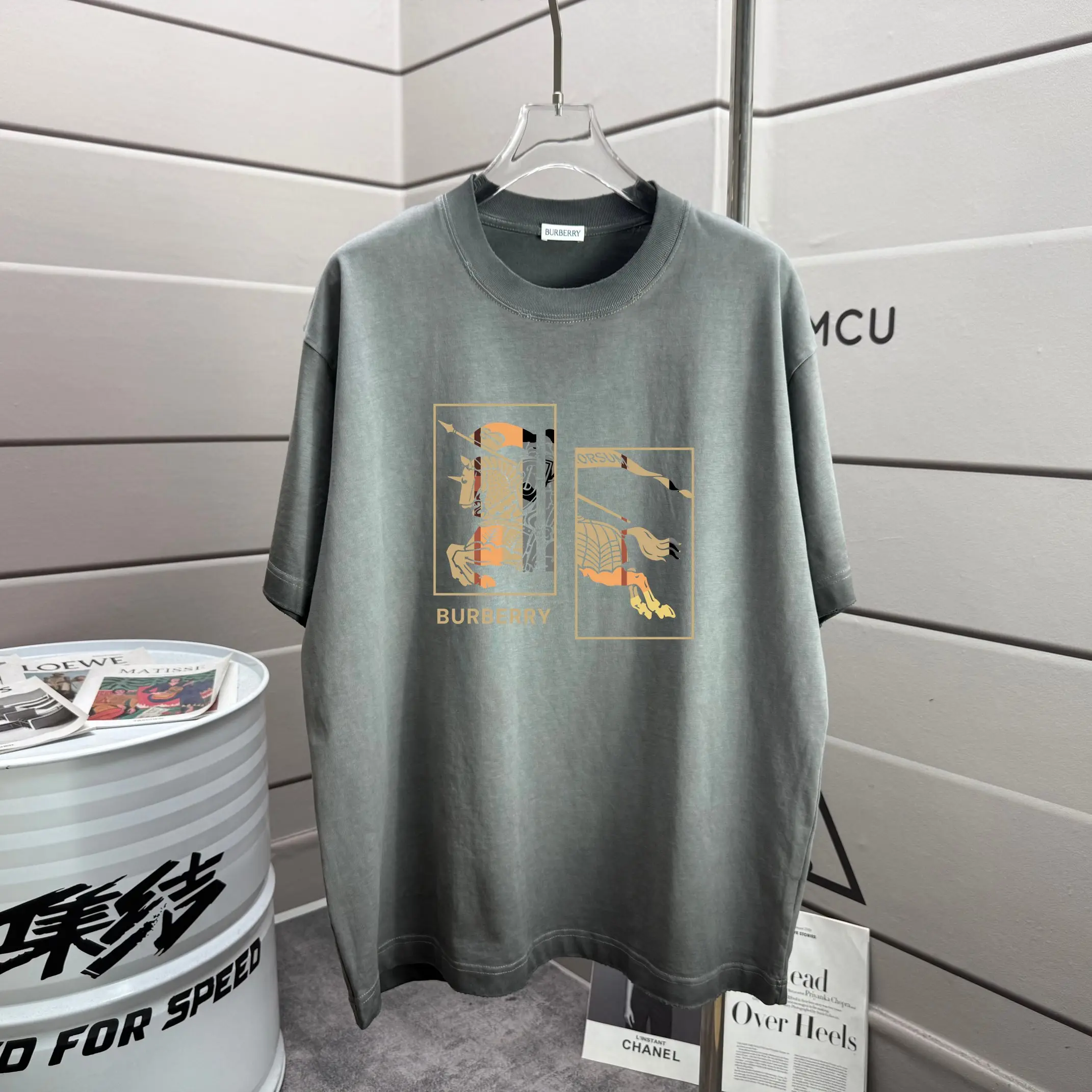 Equestrian Knight Graphic Cotton T-Shirt D14012147