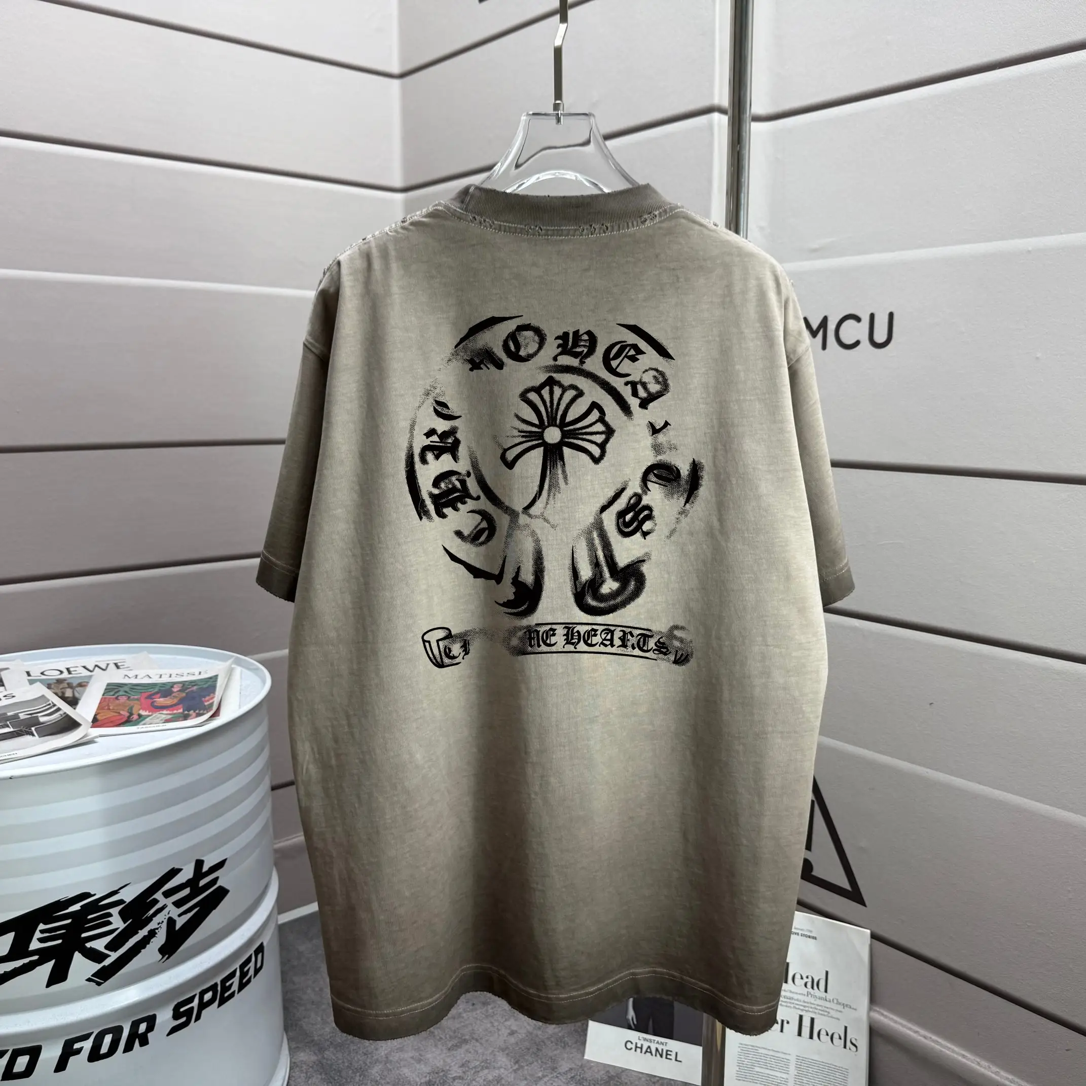 Logo Graphic Washed Cotton T-Shirt D14015206