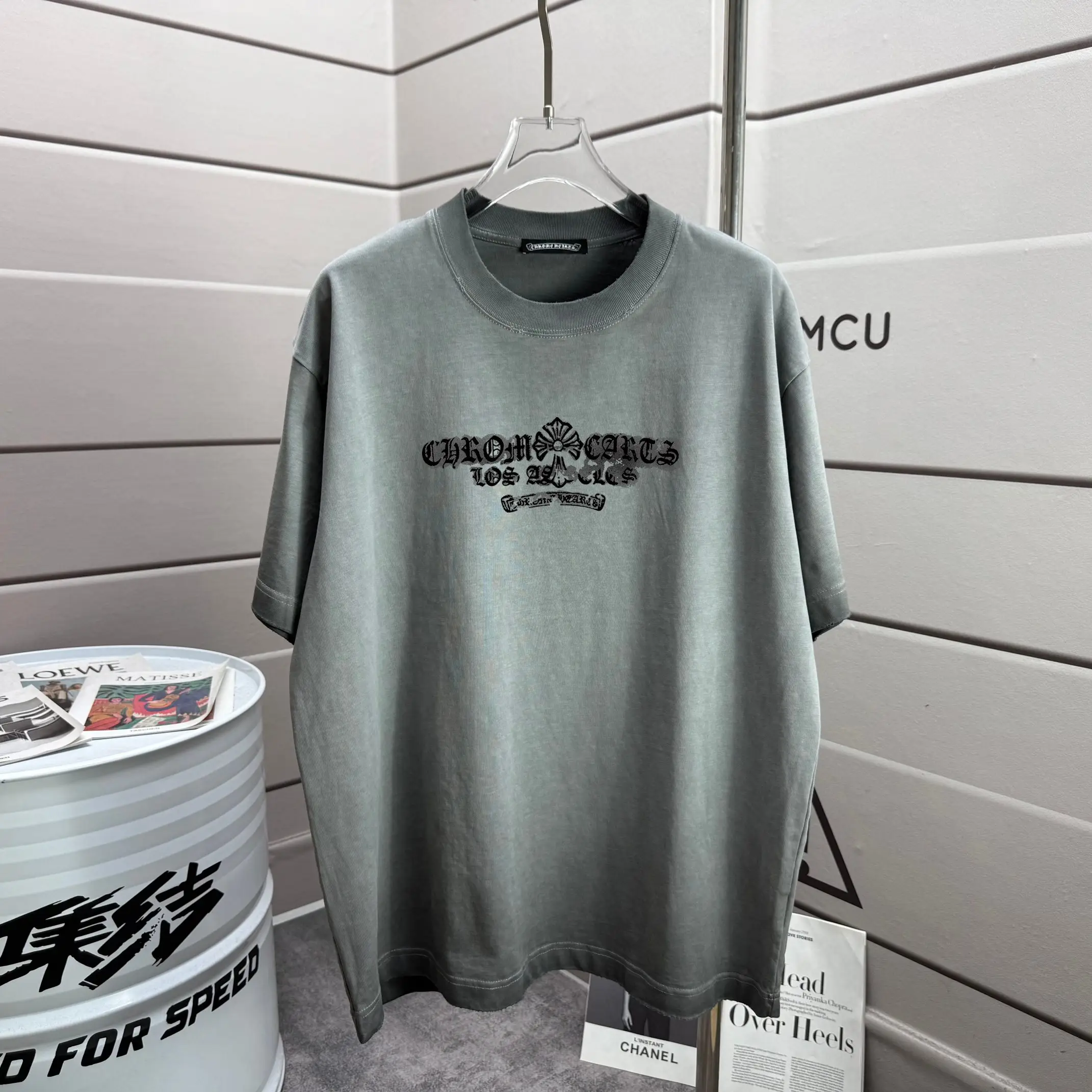 Logo Print Washed Cotton T-Shirt D14015205 — view 2