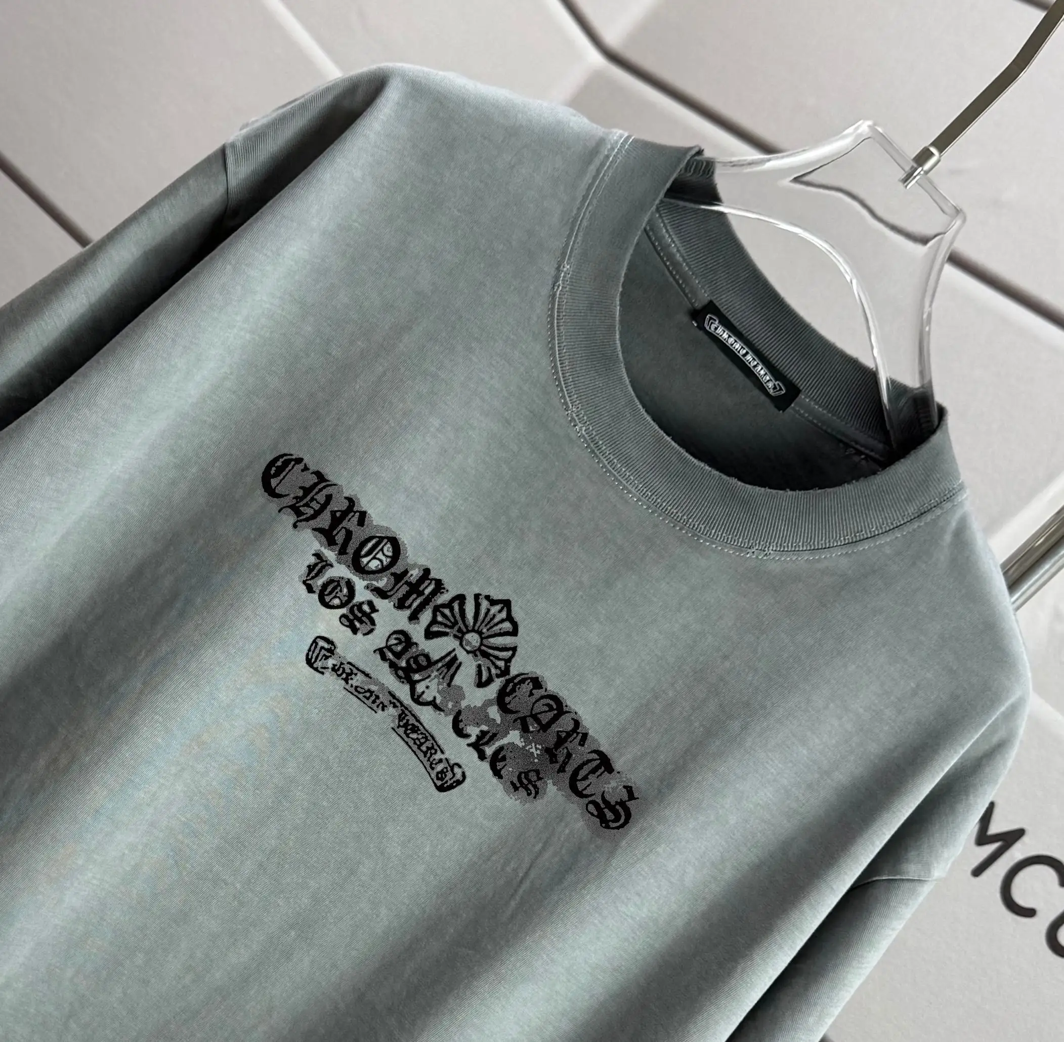 Logo Print Washed Cotton T-Shirt D14015205 — view 3