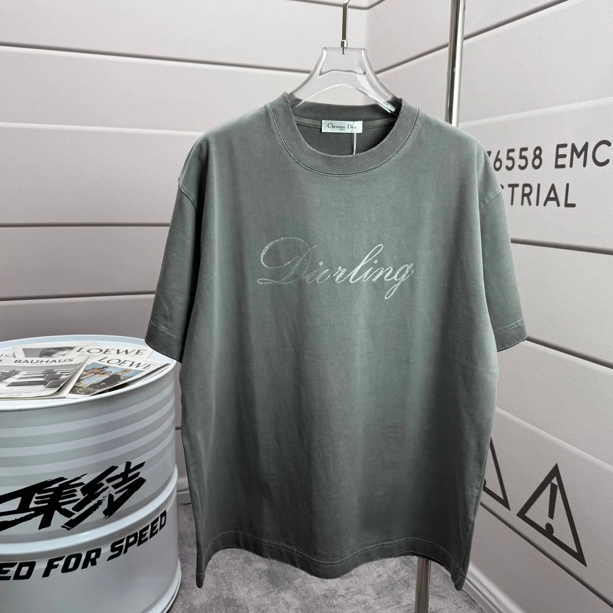 Diorling Logo Print Cotton T-Shirt D14012128