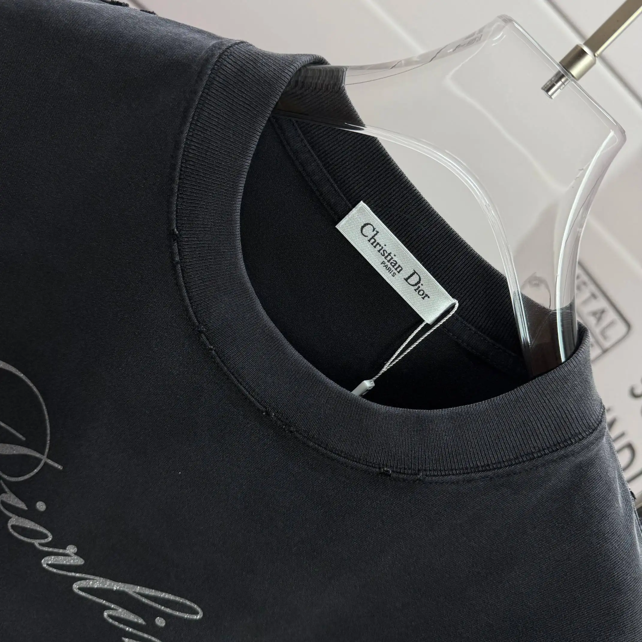 Diorling Logo Washed Cotton T-Shirt D14012127 — view 3
