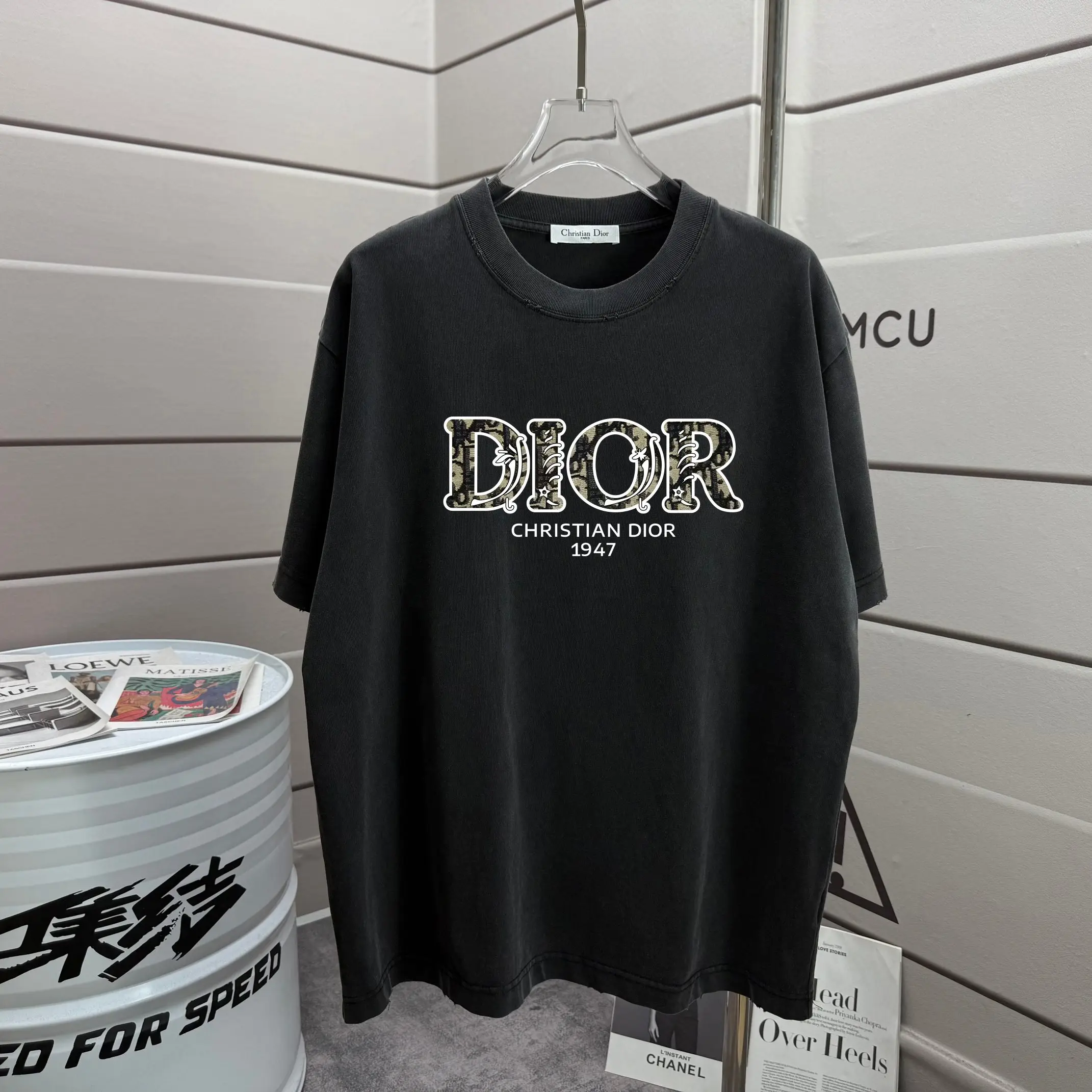 Logo Print Washed Cotton T-Shirt D14012154