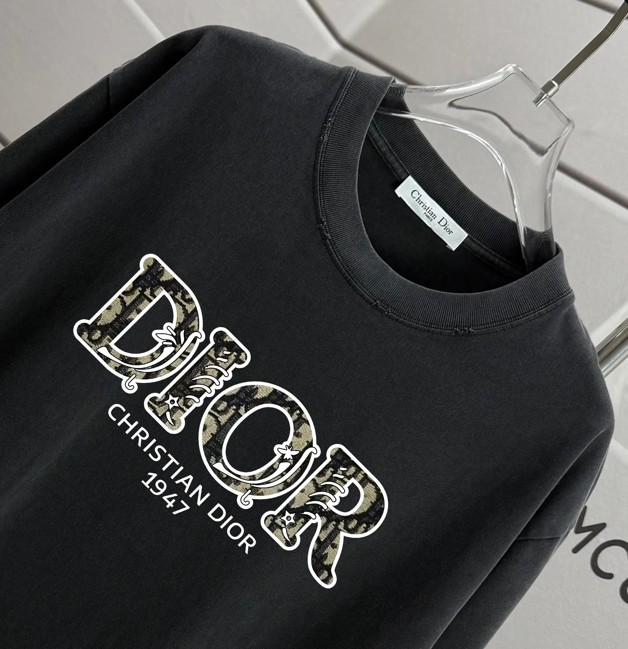 Logo Print Washed Cotton T-Shirt D14012154 — view 3