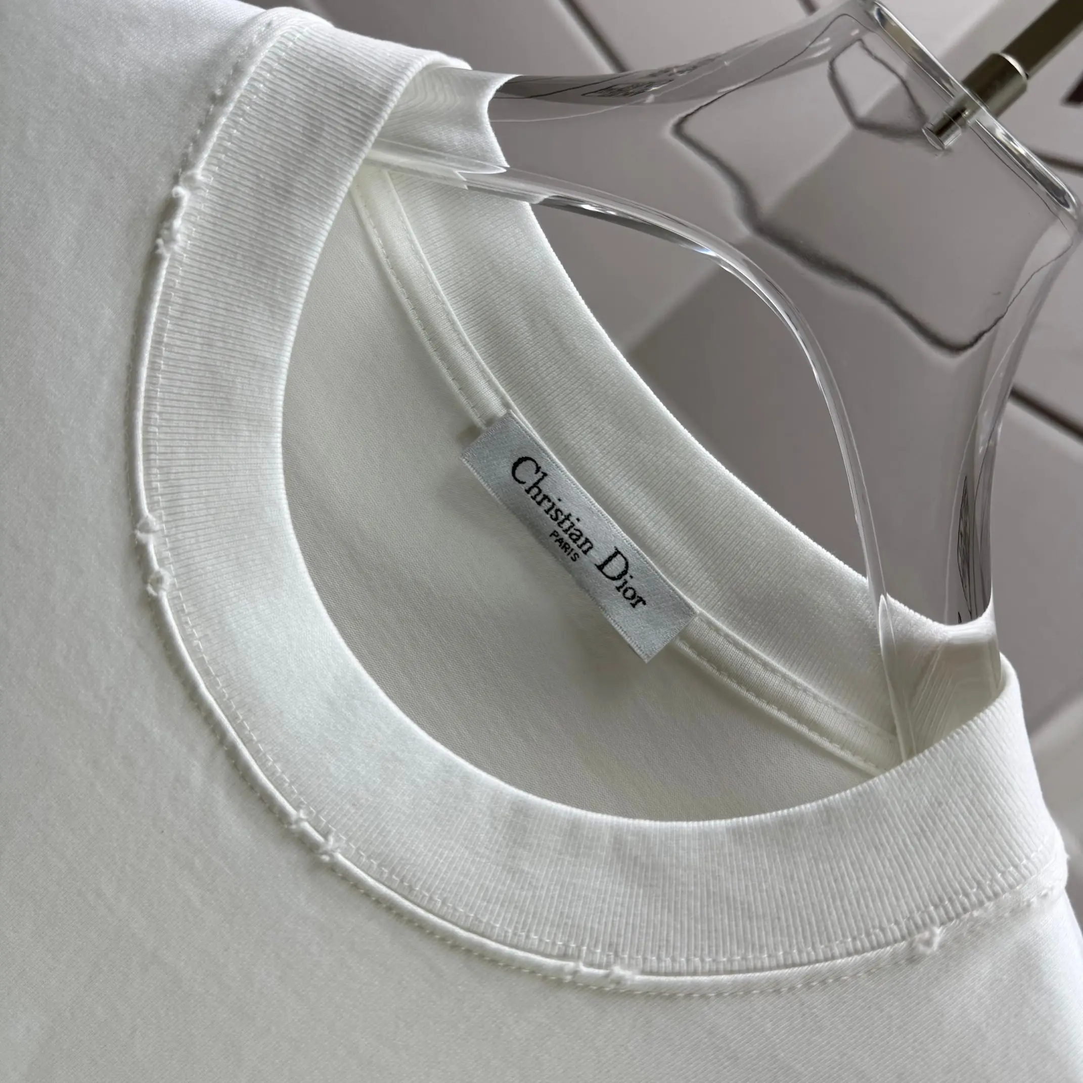 Logo Print Distressed Cotton T-Shirt D14012153 — view 5