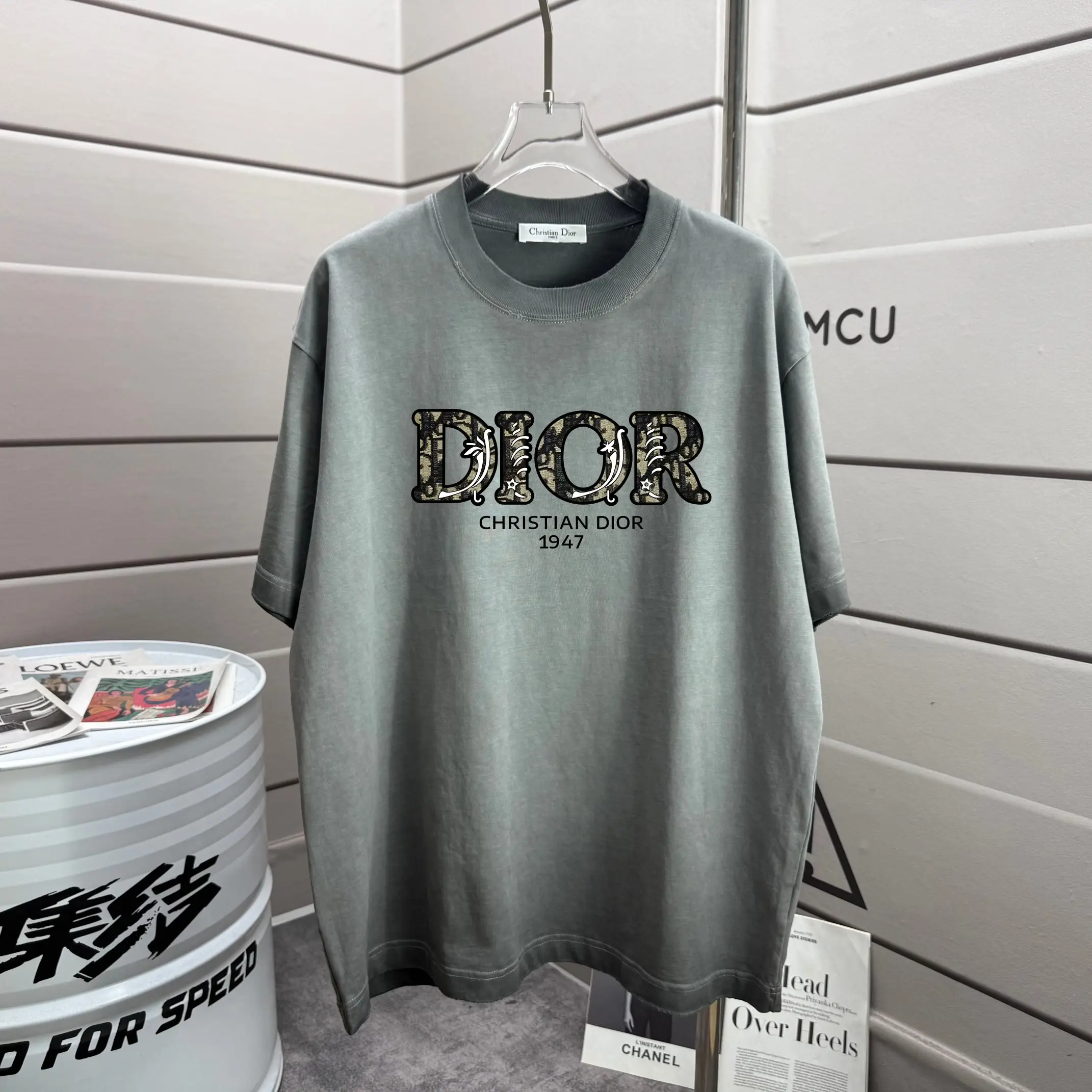 Logo Print Washed Cotton T-Shirt D14012155
