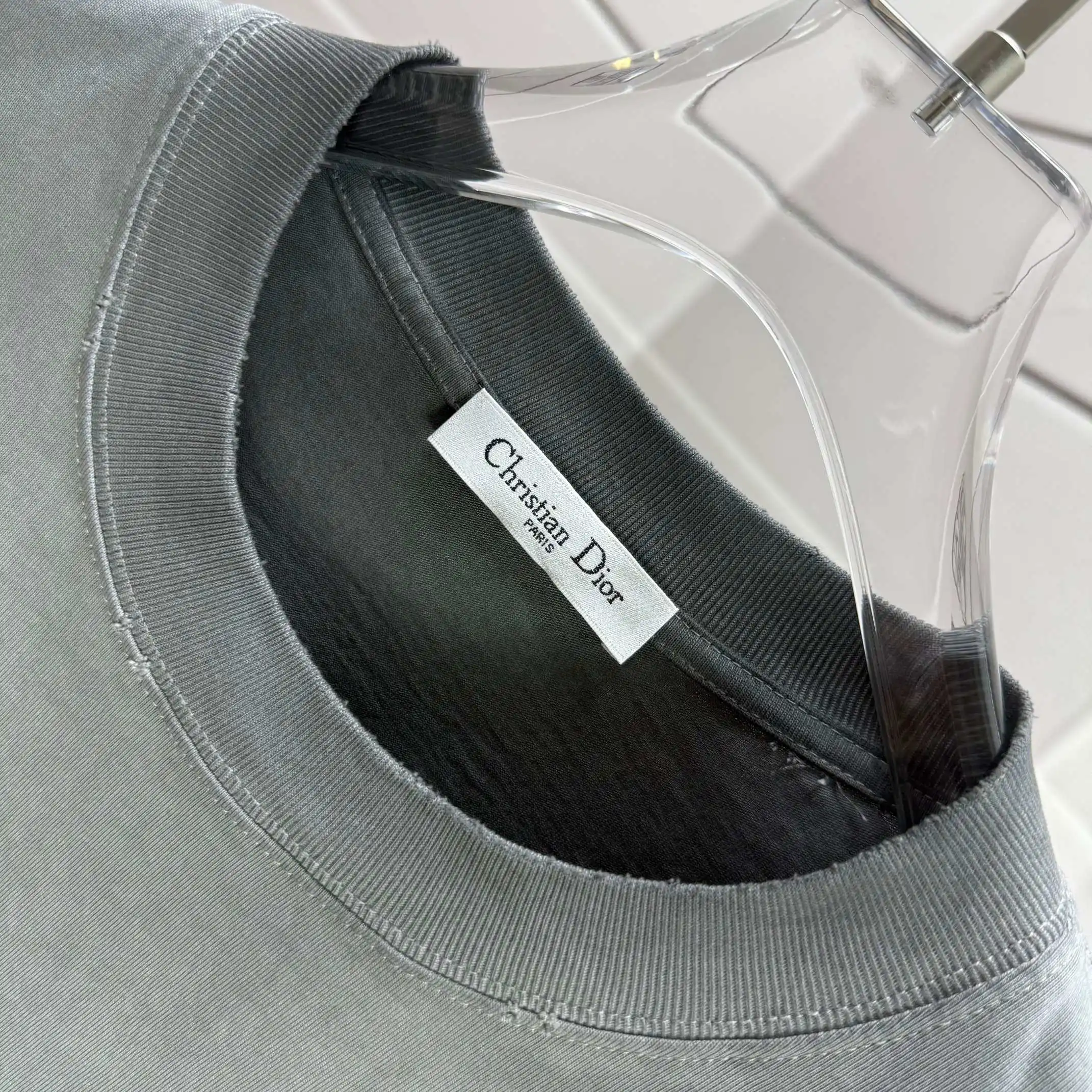 Logo Print Washed Cotton T-Shirt D14012155 — view 5