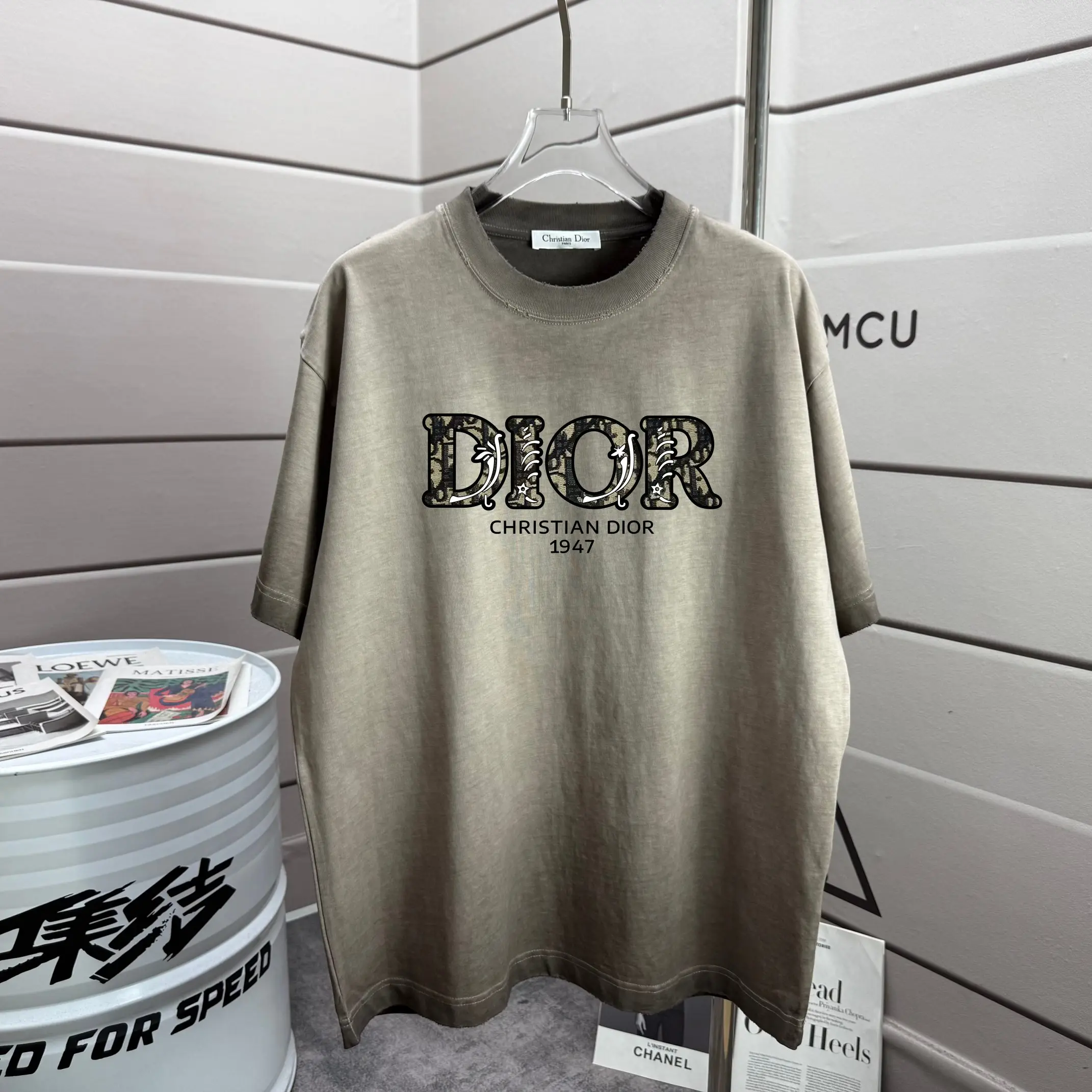 Logo Print Washed Cotton T-Shirt D14012156