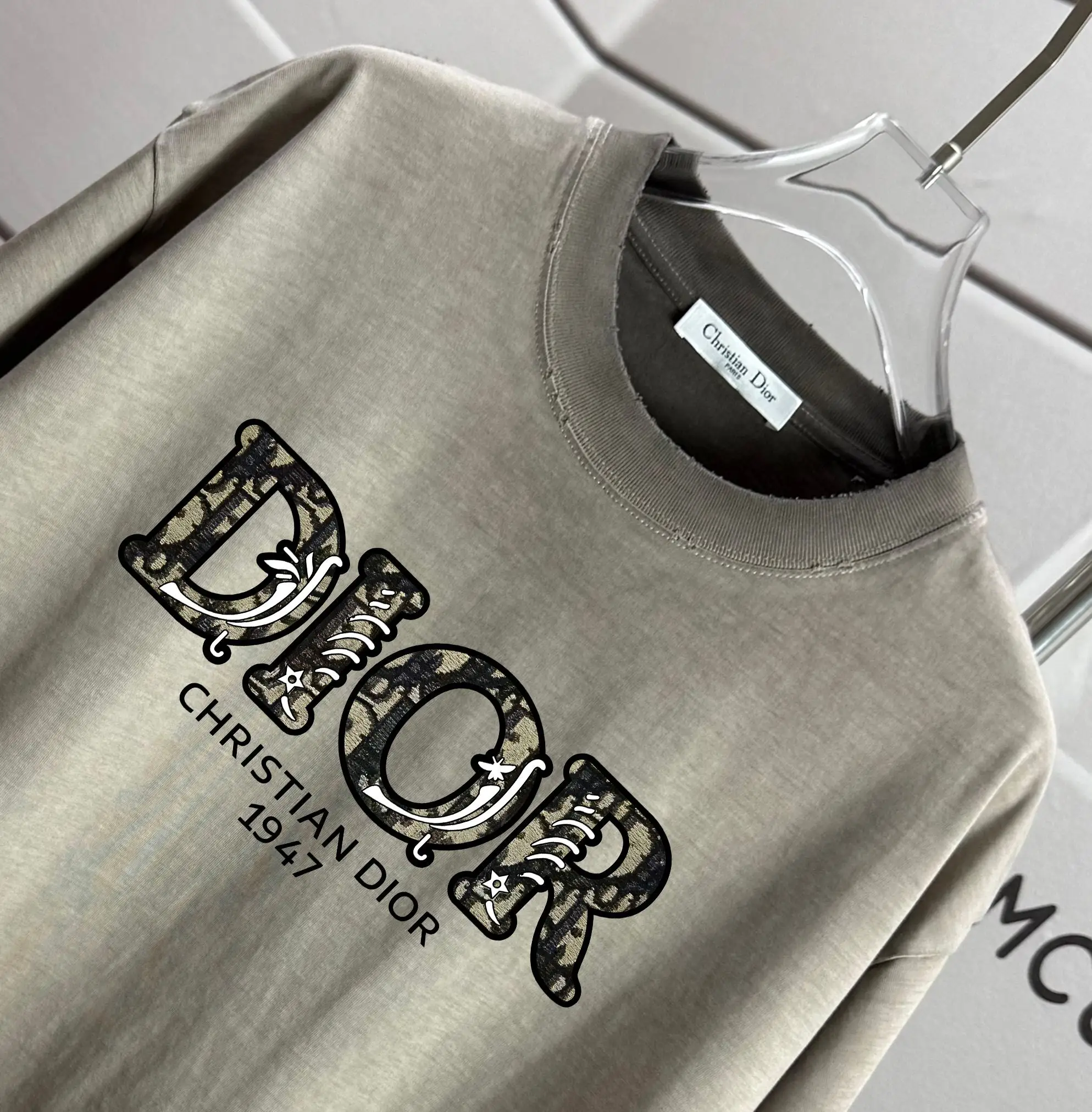 Logo Print Washed Cotton T-Shirt D14012156 — view 3