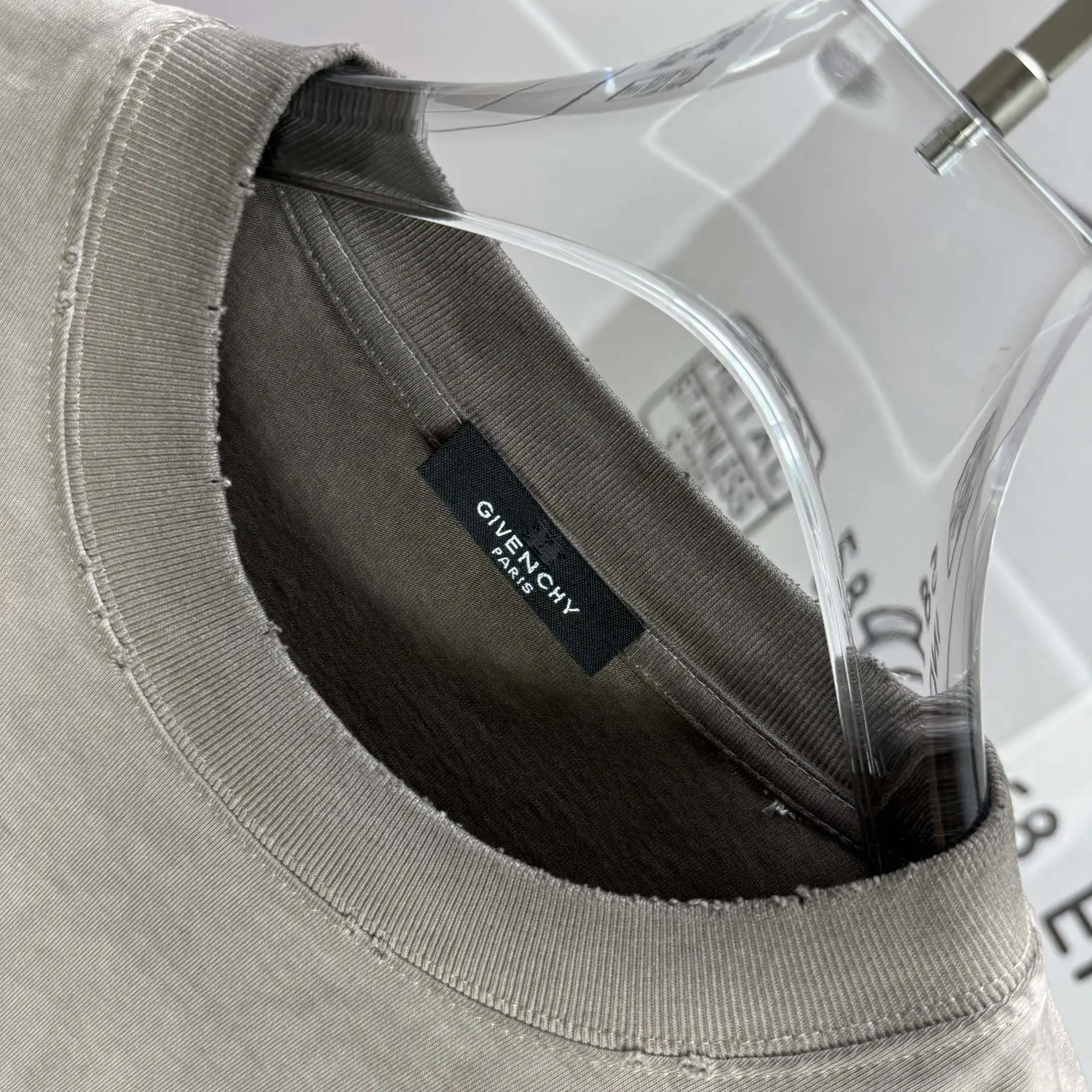 Logo Print Washed Distressed T-Shirt D14015186 — view 5