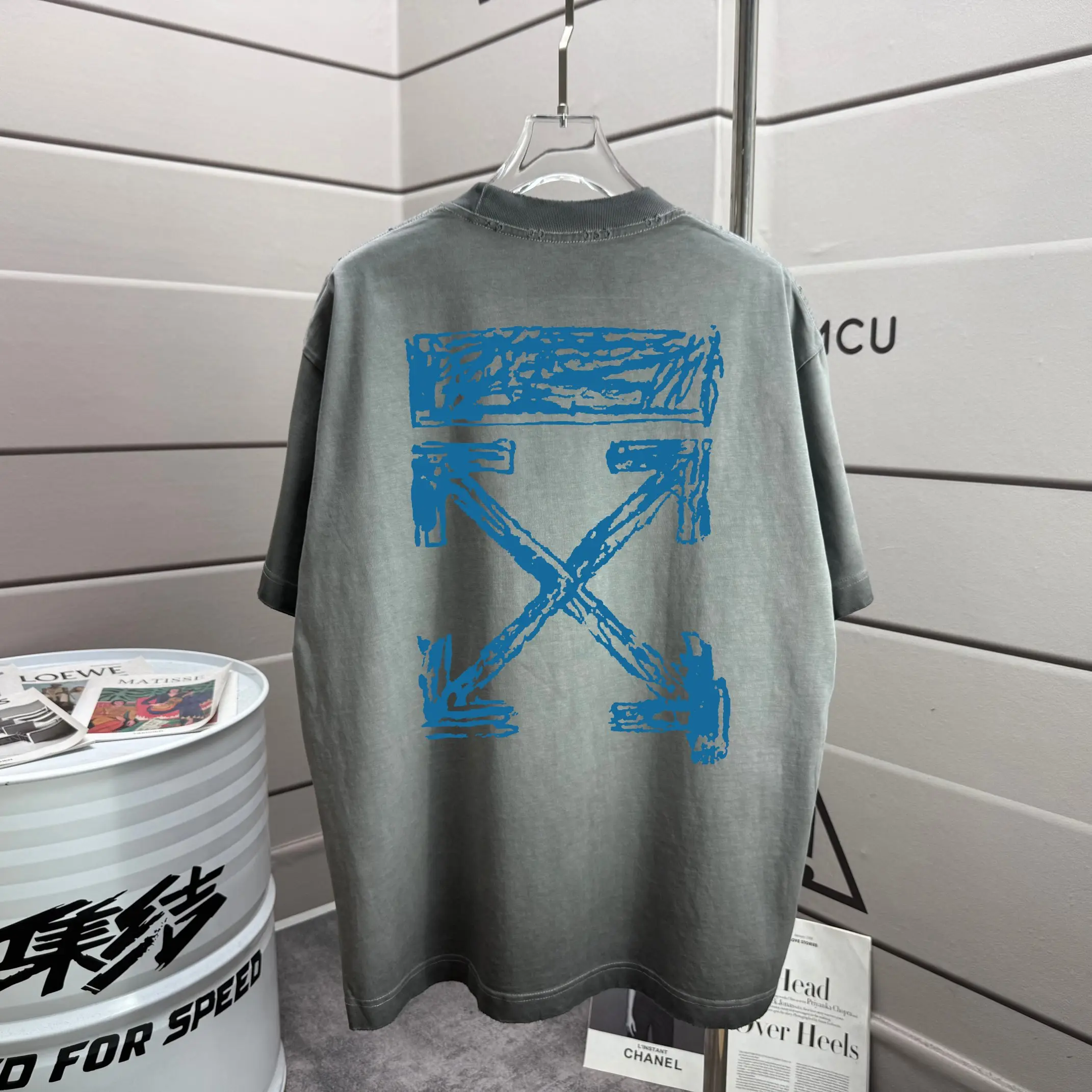 Arrows Logo Distressed Washed T-Shirt D14015221