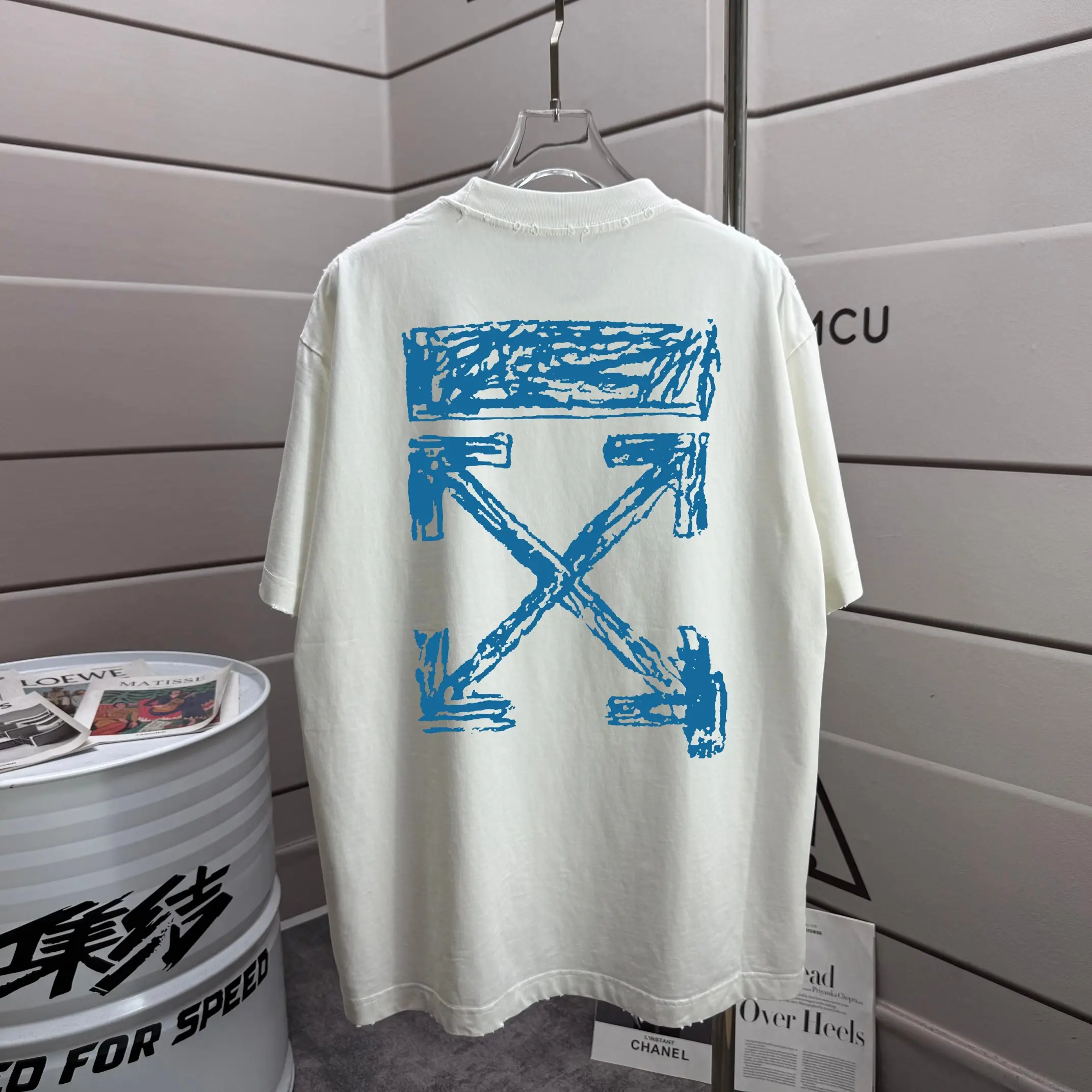 Arrows Logo Distressed Cotton T-Shirt D14015220