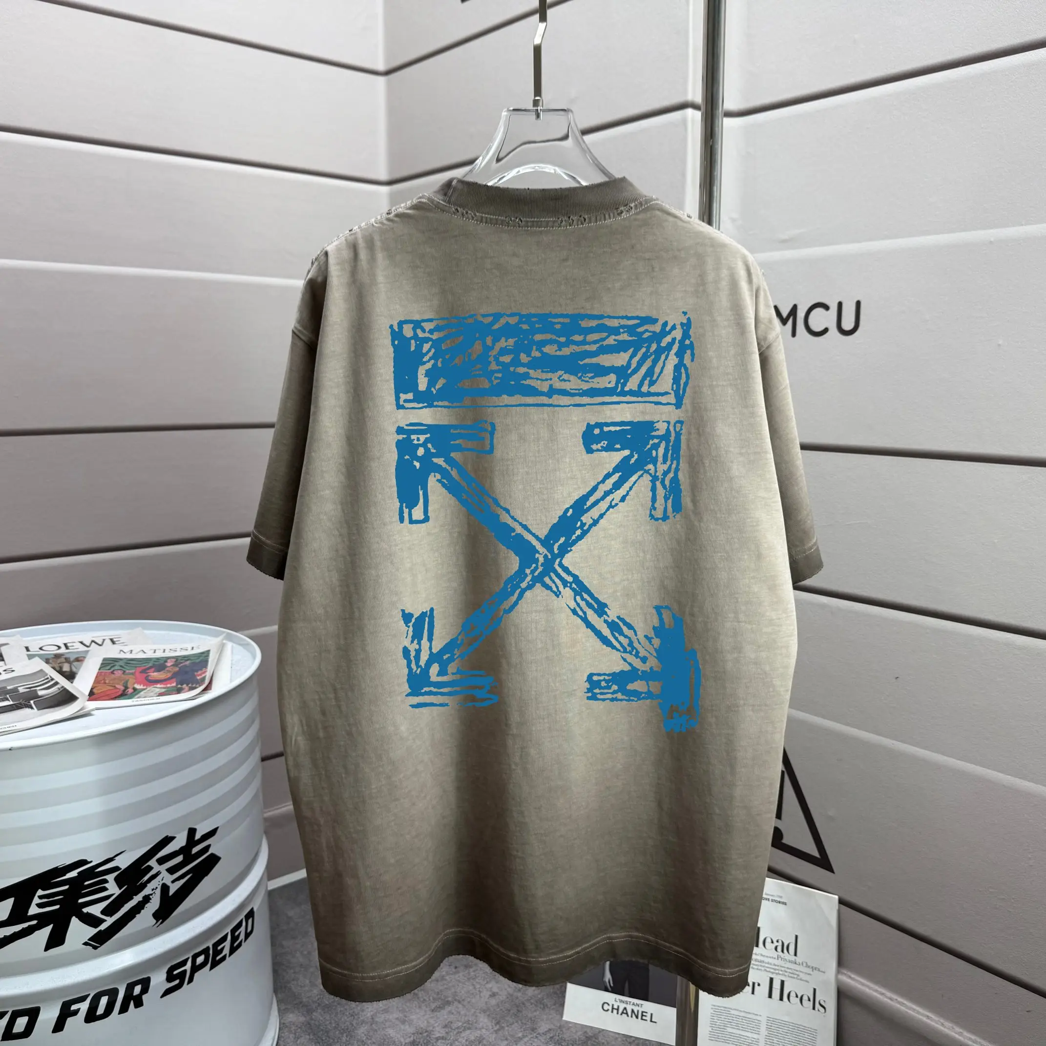 Logo Graphic Washed Cotton T-Shirt D14015222