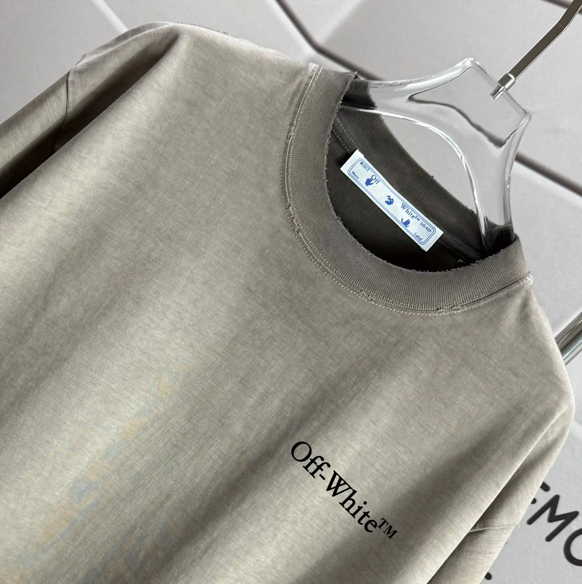 Distressed Logo Print Cotton T-Shirt D14015153 — view 3