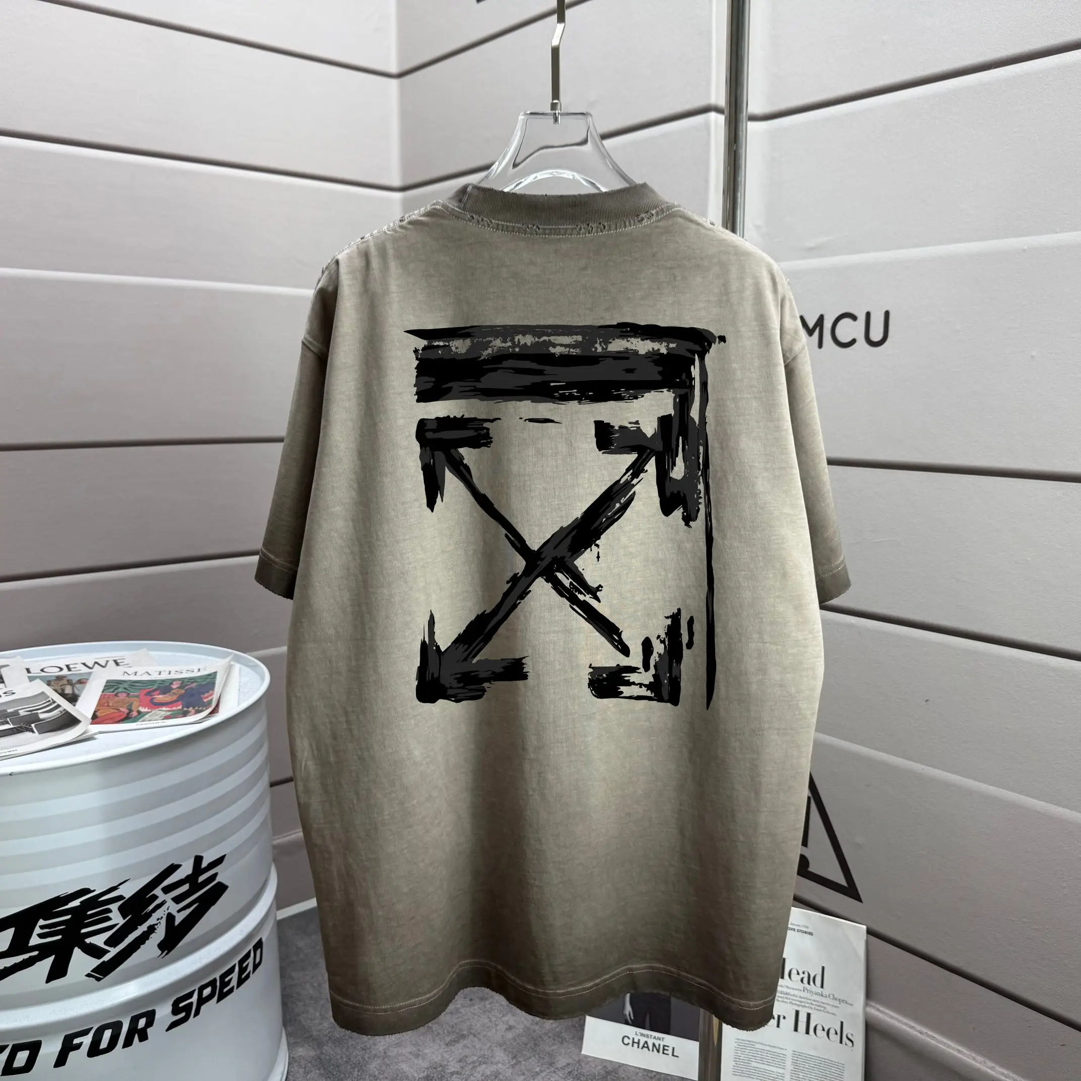 Arrows Logo Distressed Washed T-Shirt D14012176
