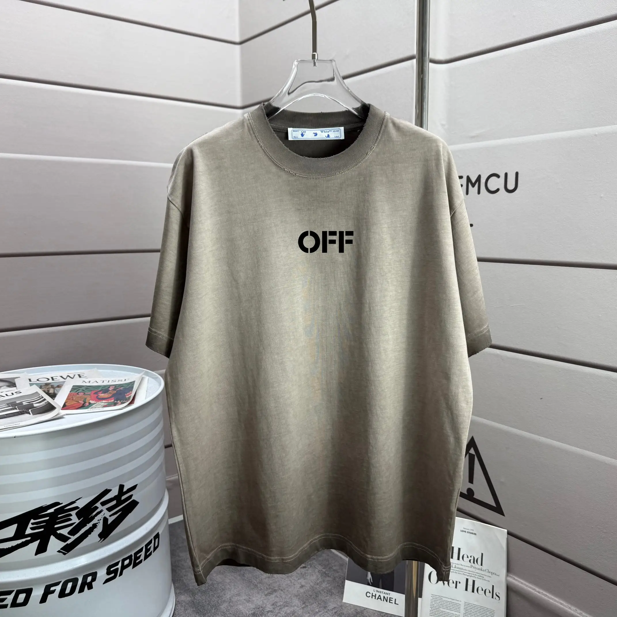 Distressed Logo-Print Cotton T-Shirt D14012172 — view 2