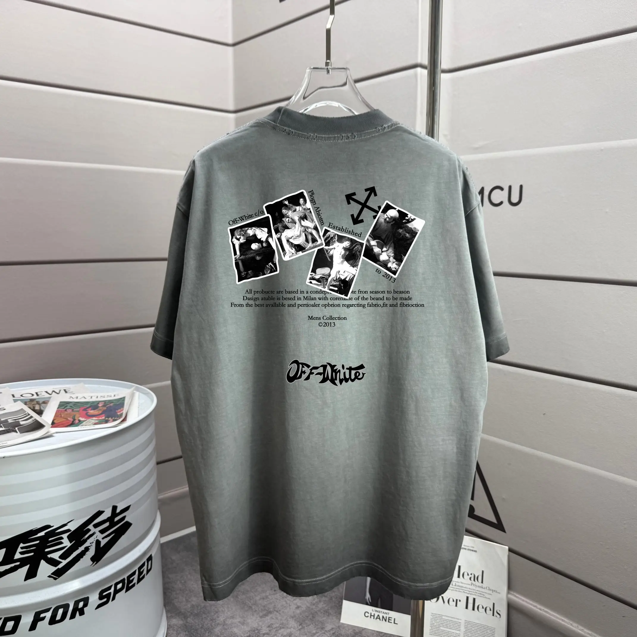 Caravaggio Graphic Print Washed Cotton T-Shirt D14012167