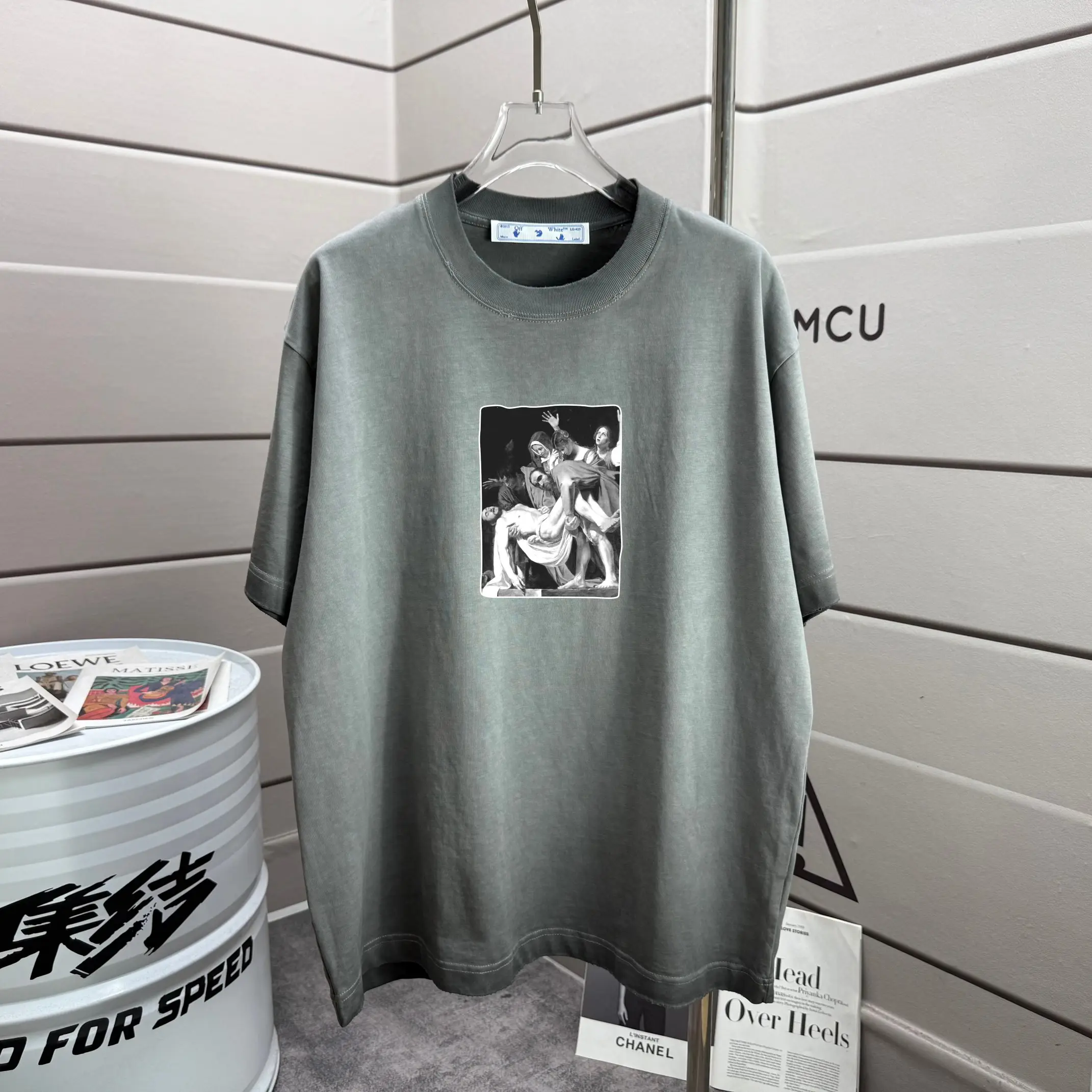 Caravaggio Graphic Print Washed Cotton T-Shirt D14012167 — view 2