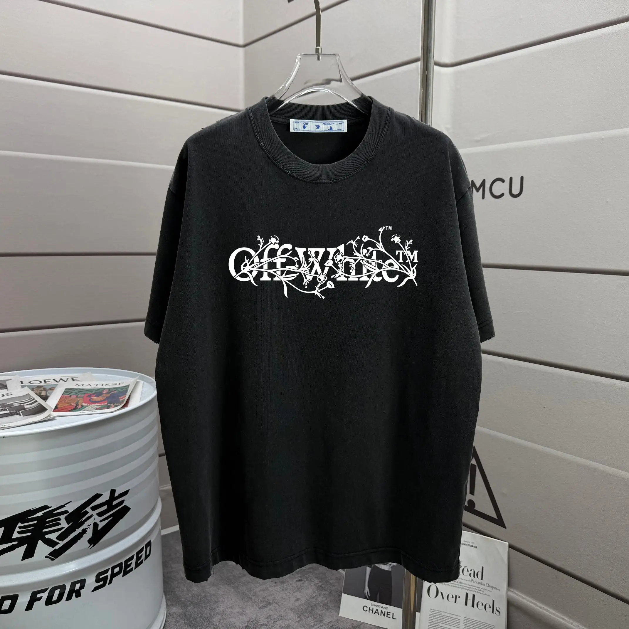 Washed Graphic Logo Cotton T-Shirt D14012162