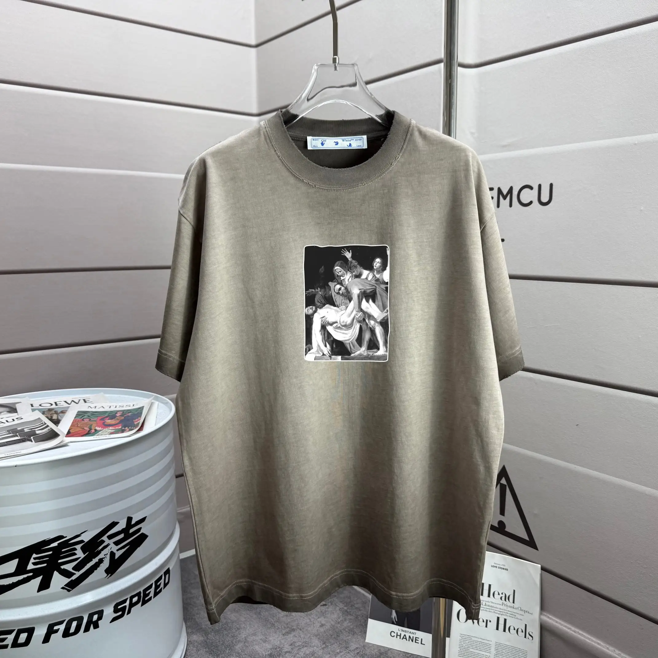 Graphic Print Washed Cotton T-Shirt D14012168 — view 2