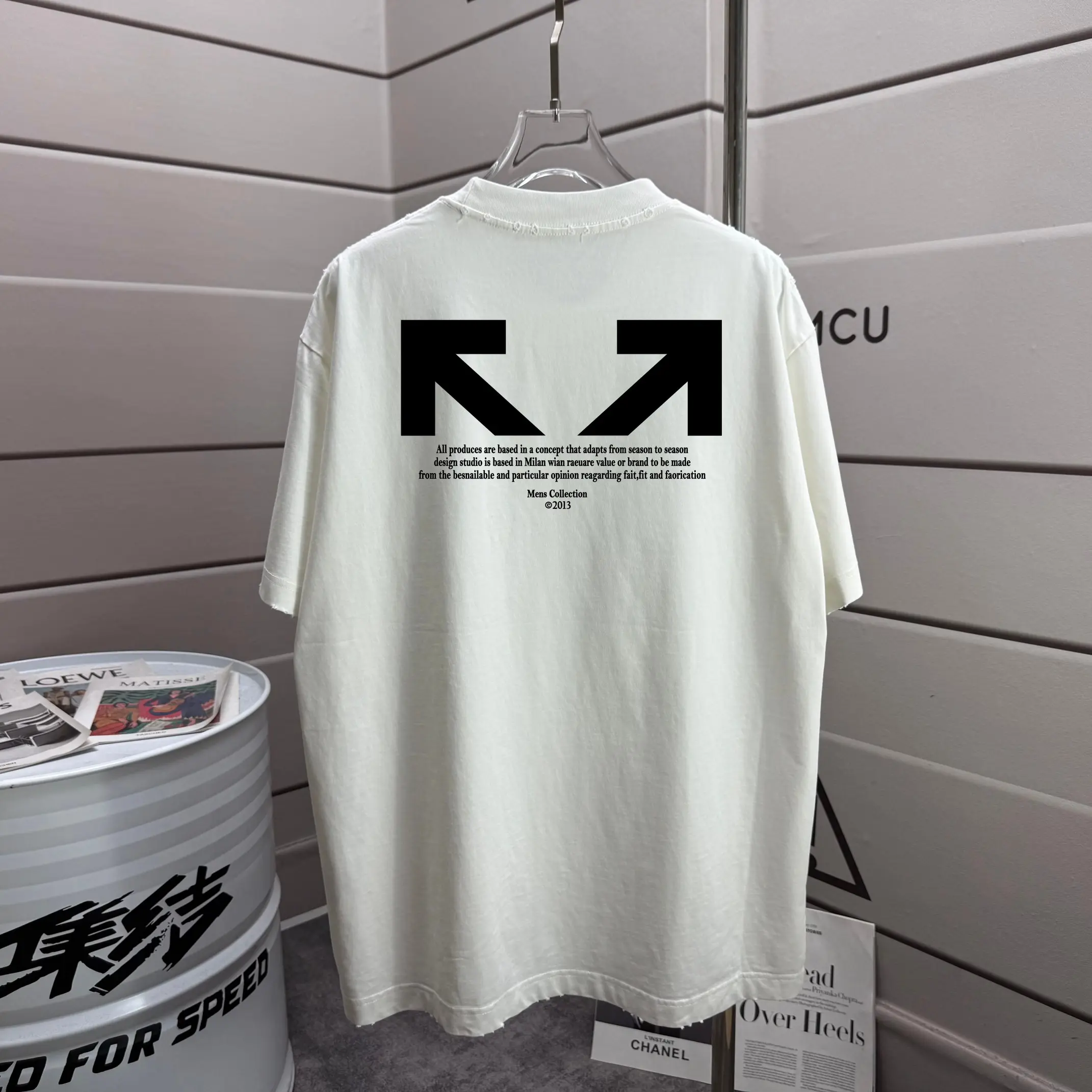 Arrows Logo Distressed Cotton T-Shirt D14015150