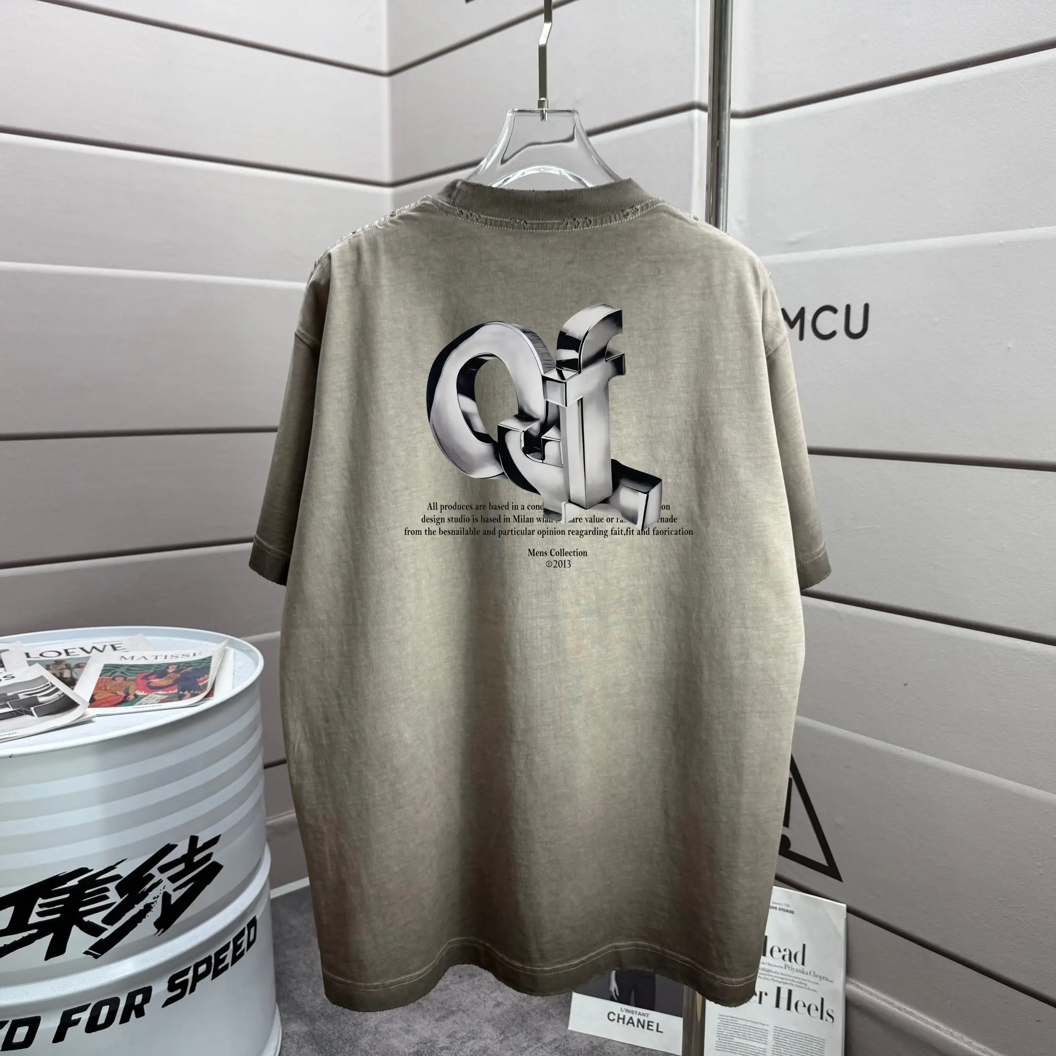 Off-White Distressed Washed Cotton T-Shirt D14015157