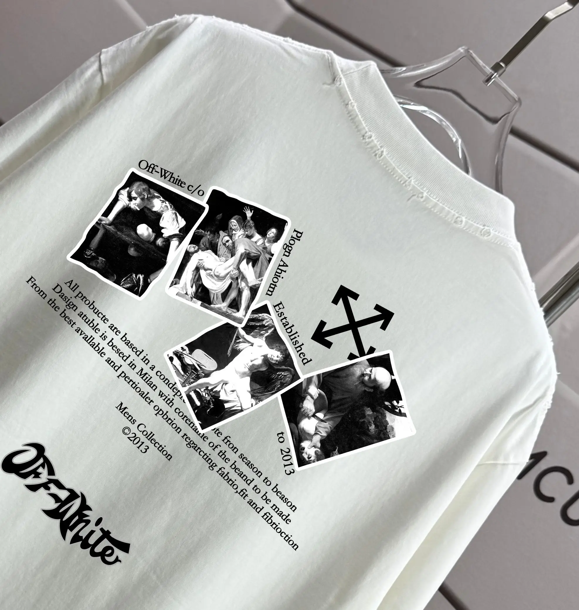 Caravaggio Graphic Print Distressed T-Shirt D14012165 — view 3