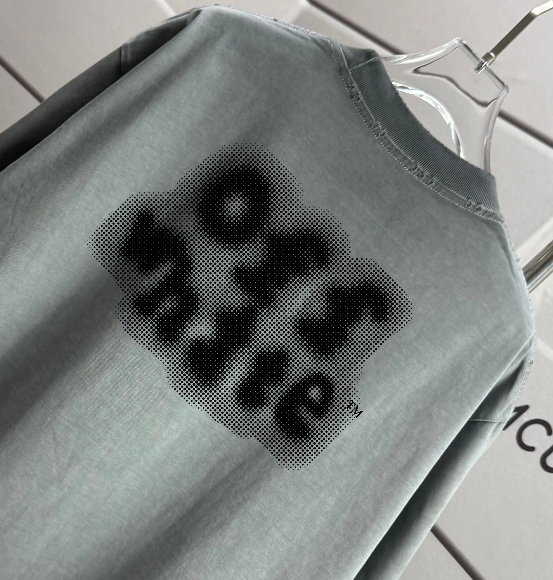 Distressed Logo-Print Cotton T-Shirt D14012171 — view 3