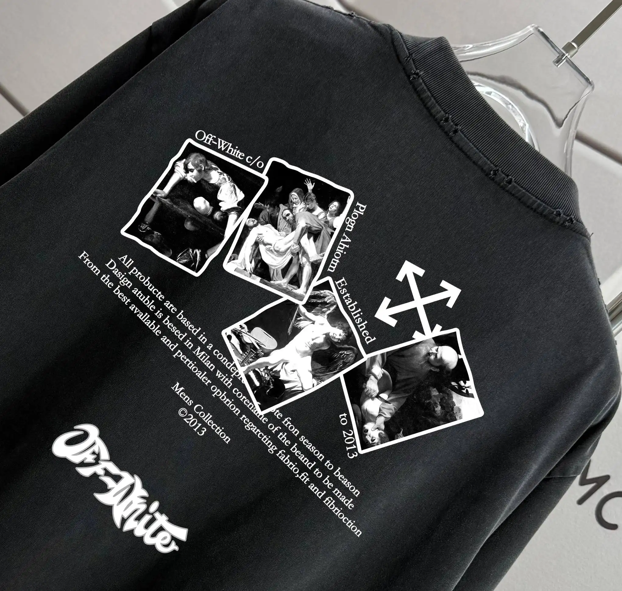 Logo-Print Distressed Washed Cotton T-Shirt D14012166 — view 3