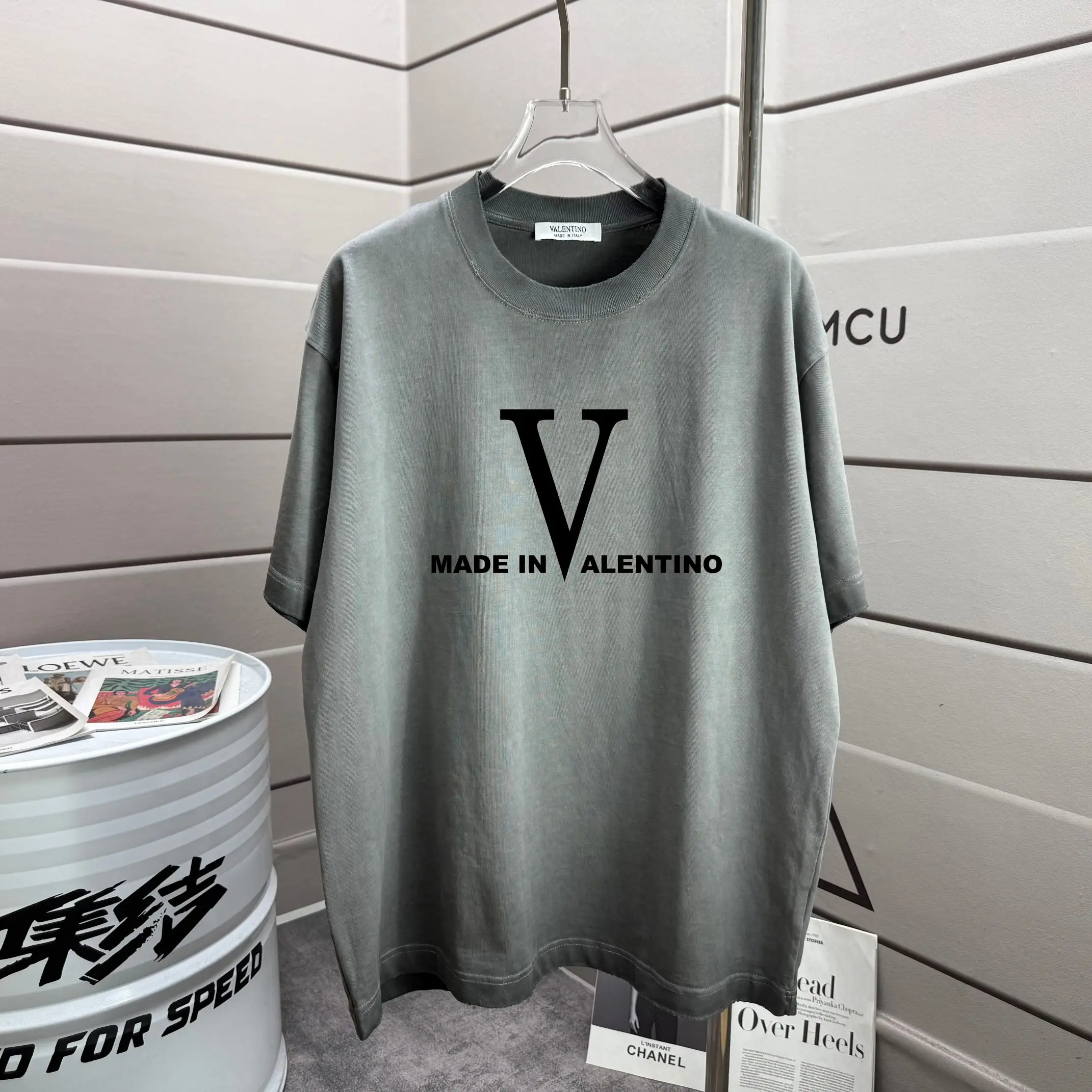 Logo Print Washed Cotton T-Shirt D14015217