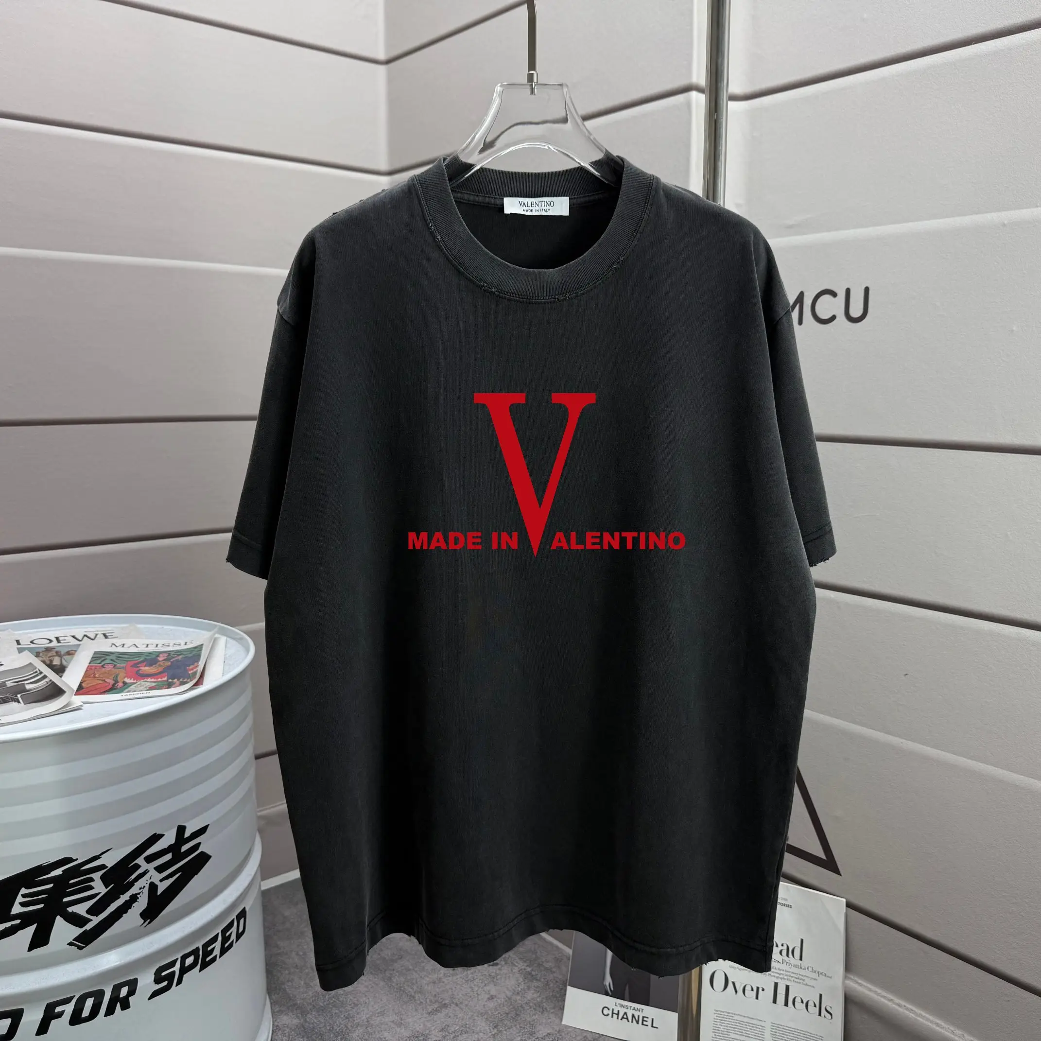 Logo Print Washed Cotton T-Shirt D14015215